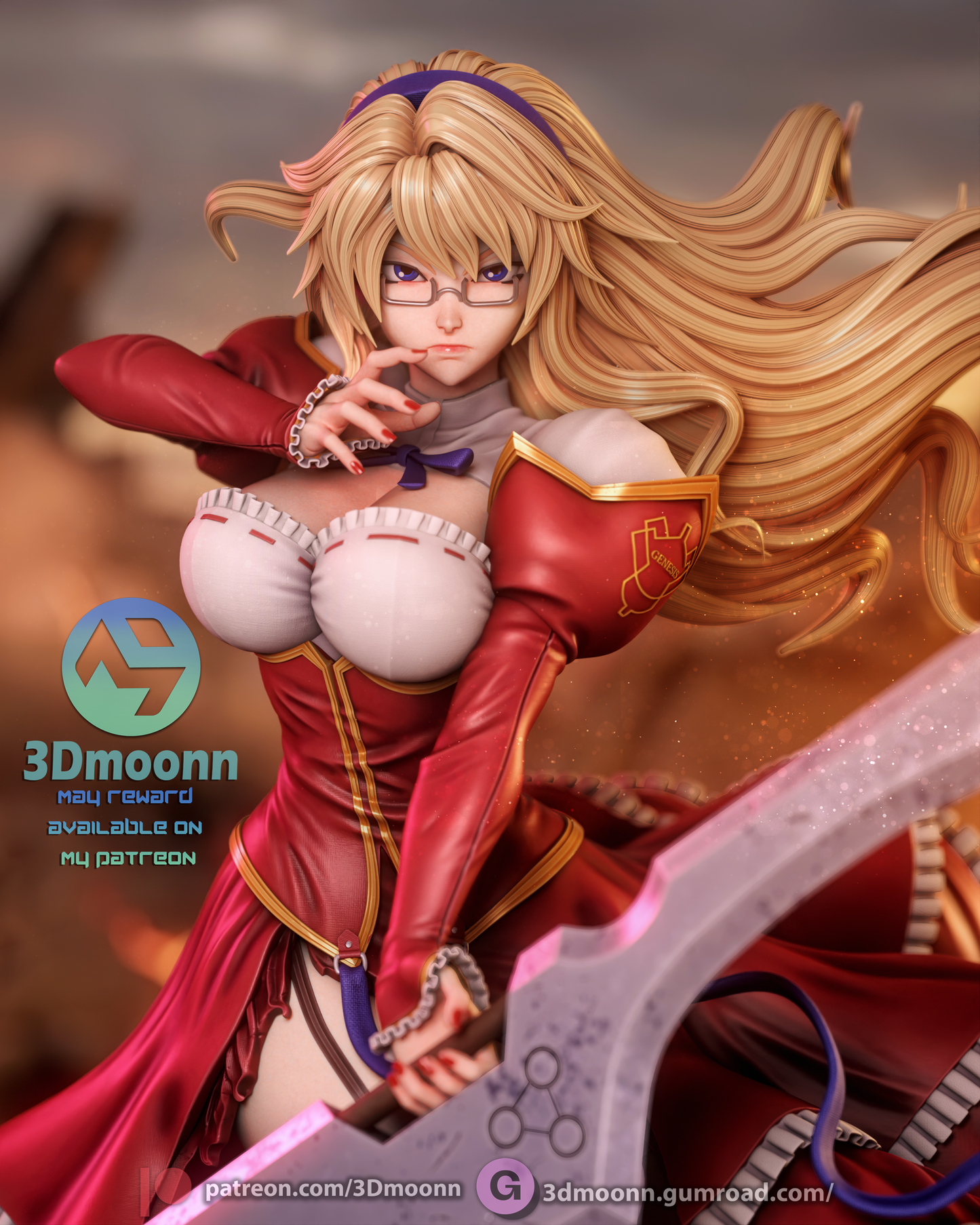 Satellizer el Bridget  (Freezing) - 3d Printed 1:6 model kit (Fan Art)