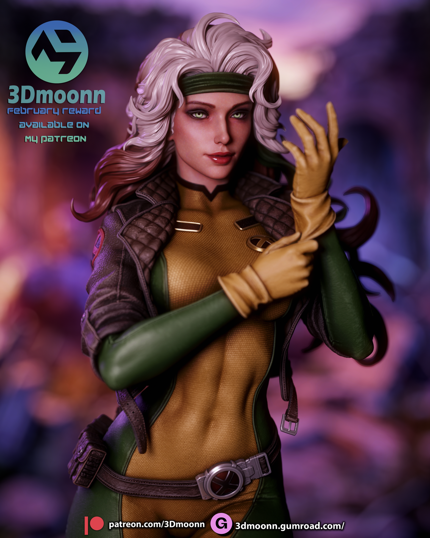 Rogue (X-Men) - 3d Printed 1:6 model kit (Fan Art)