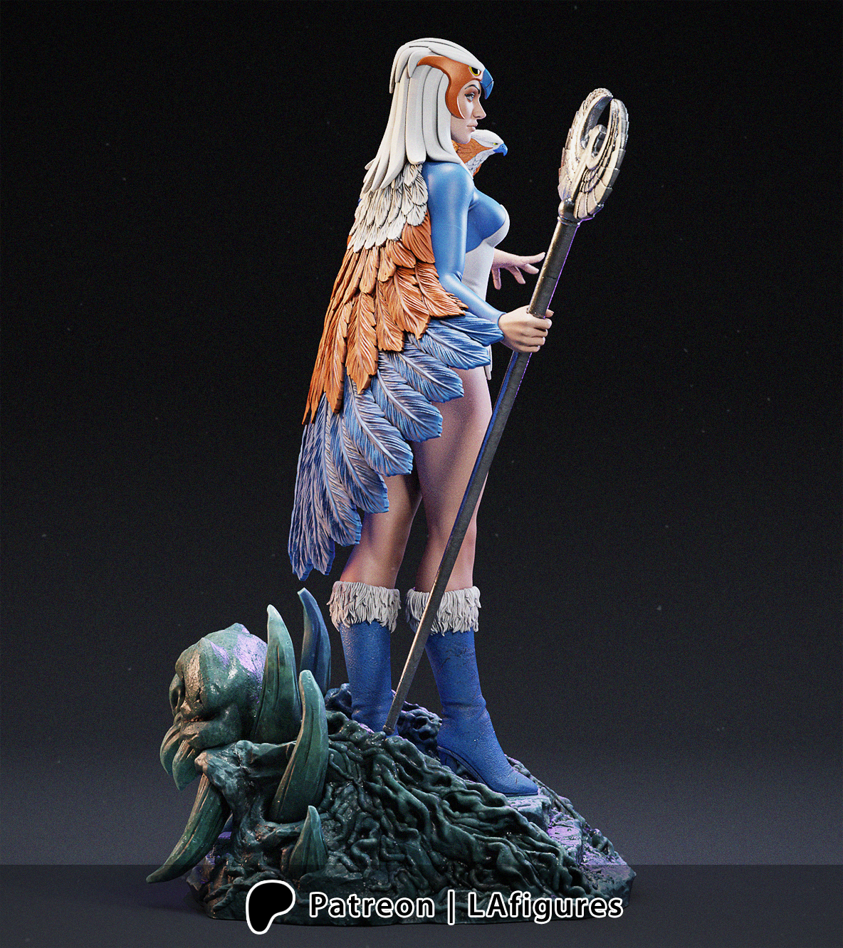 Sorceress Statue - 1:10 - 3D Print Fan Art Model Kit