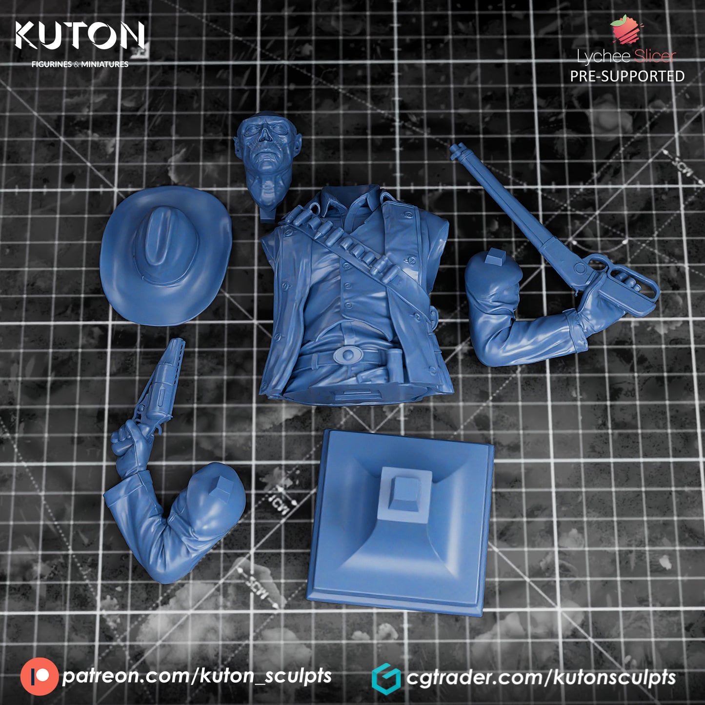 The Ghoul (Fallout) Statue or Bust - 1/10 scale (Fan Art) - 3D Print Kit