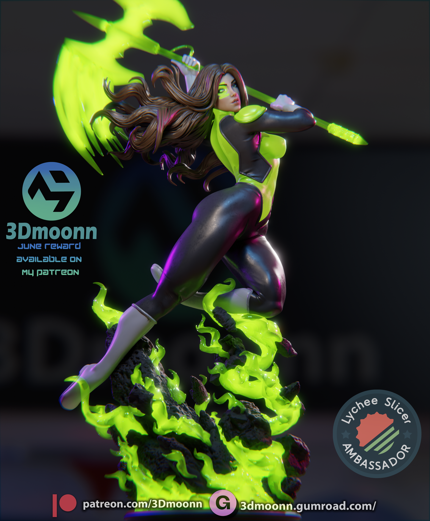 Jessica Cruz (Injustice) Statue - Fan Art - 3D Print Kit