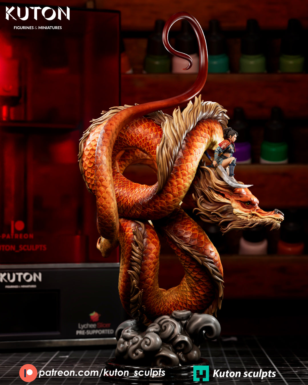Ember Rider - 3D Printed Statue