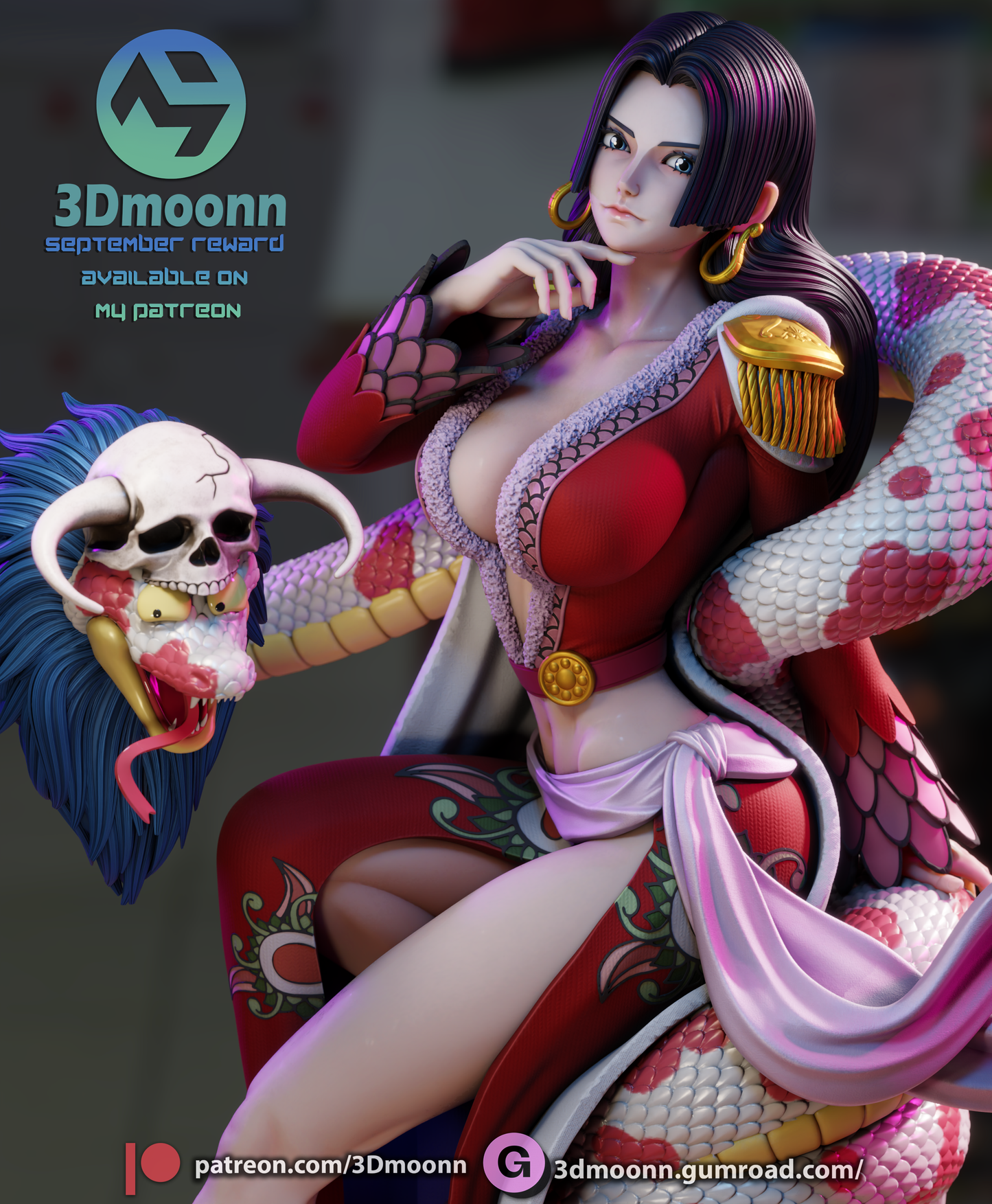 Boa Hancock (One Piece)- 3d Printed 1:6 model kit