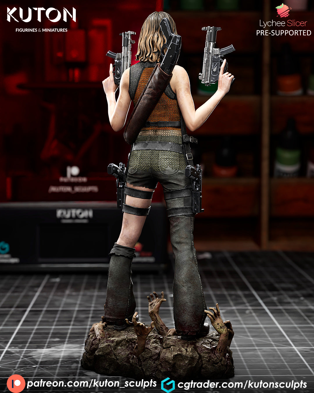 Alice (Resident Evil) - 3D Printed Fan Art - Full Figure (Kuton)