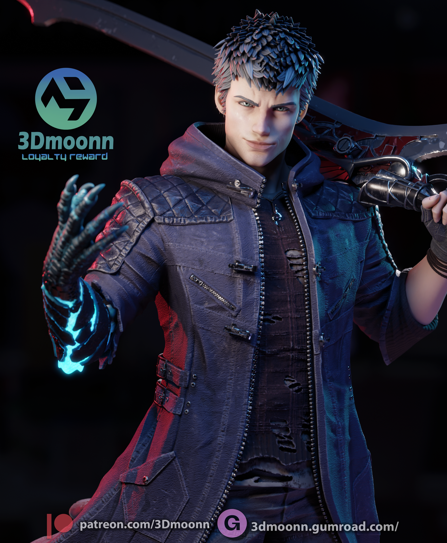 Nero (Devil May) - 3d Printed 1:6 model kit (Fan Art)