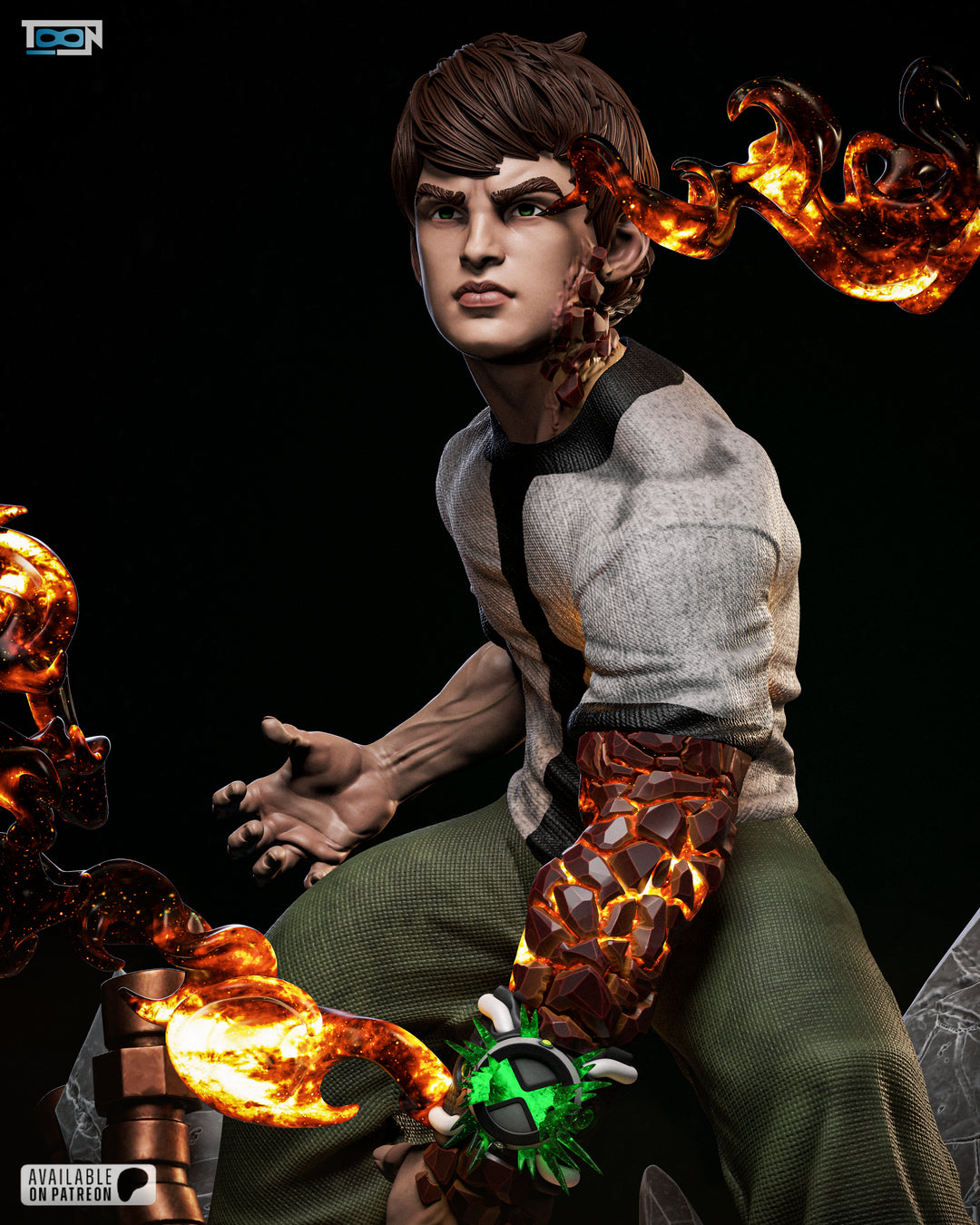 Ben10 - 3D Printed Statue Model Kit - 223mm