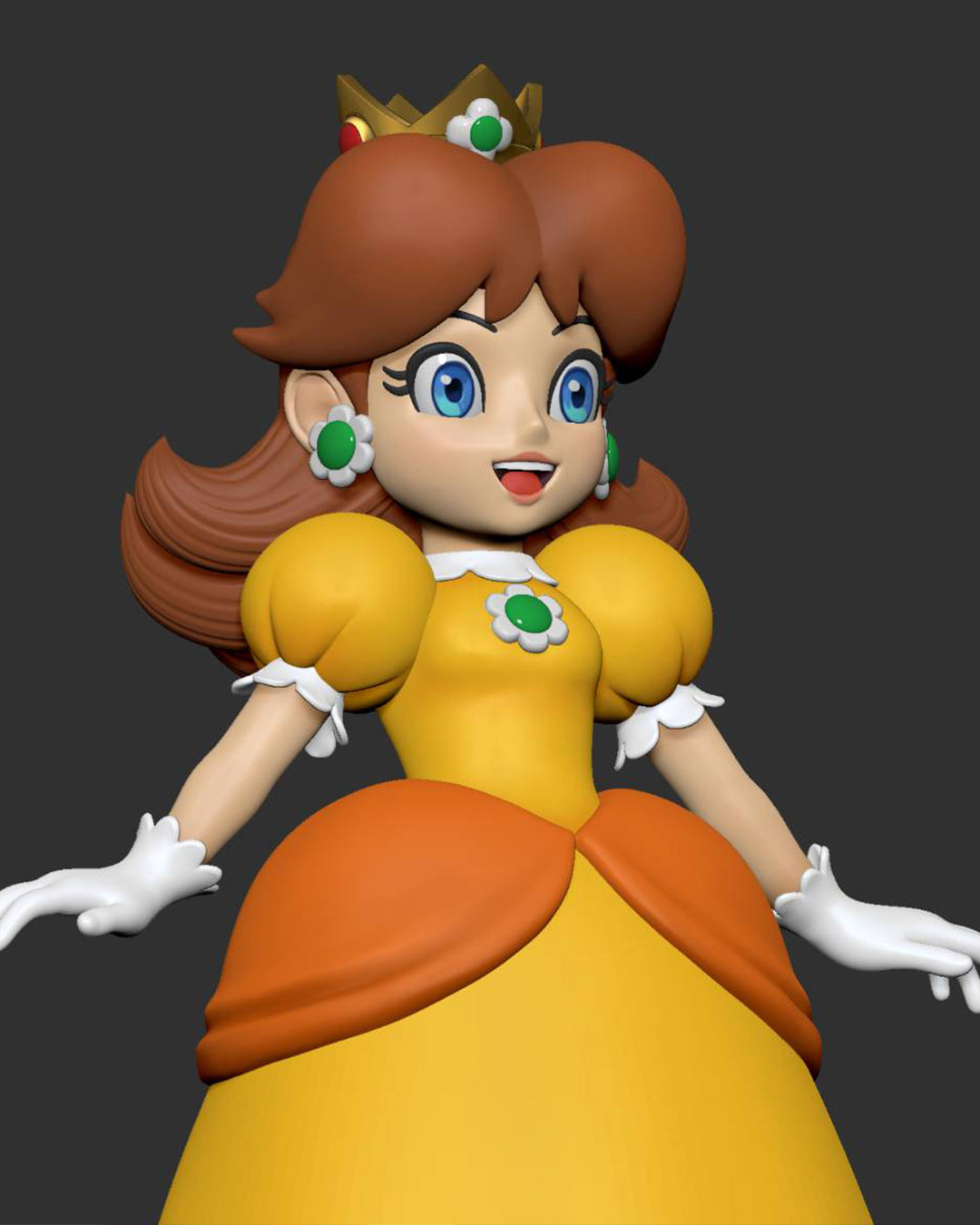 Daisy - Mario 3D Printed model, unassembled and unpainted