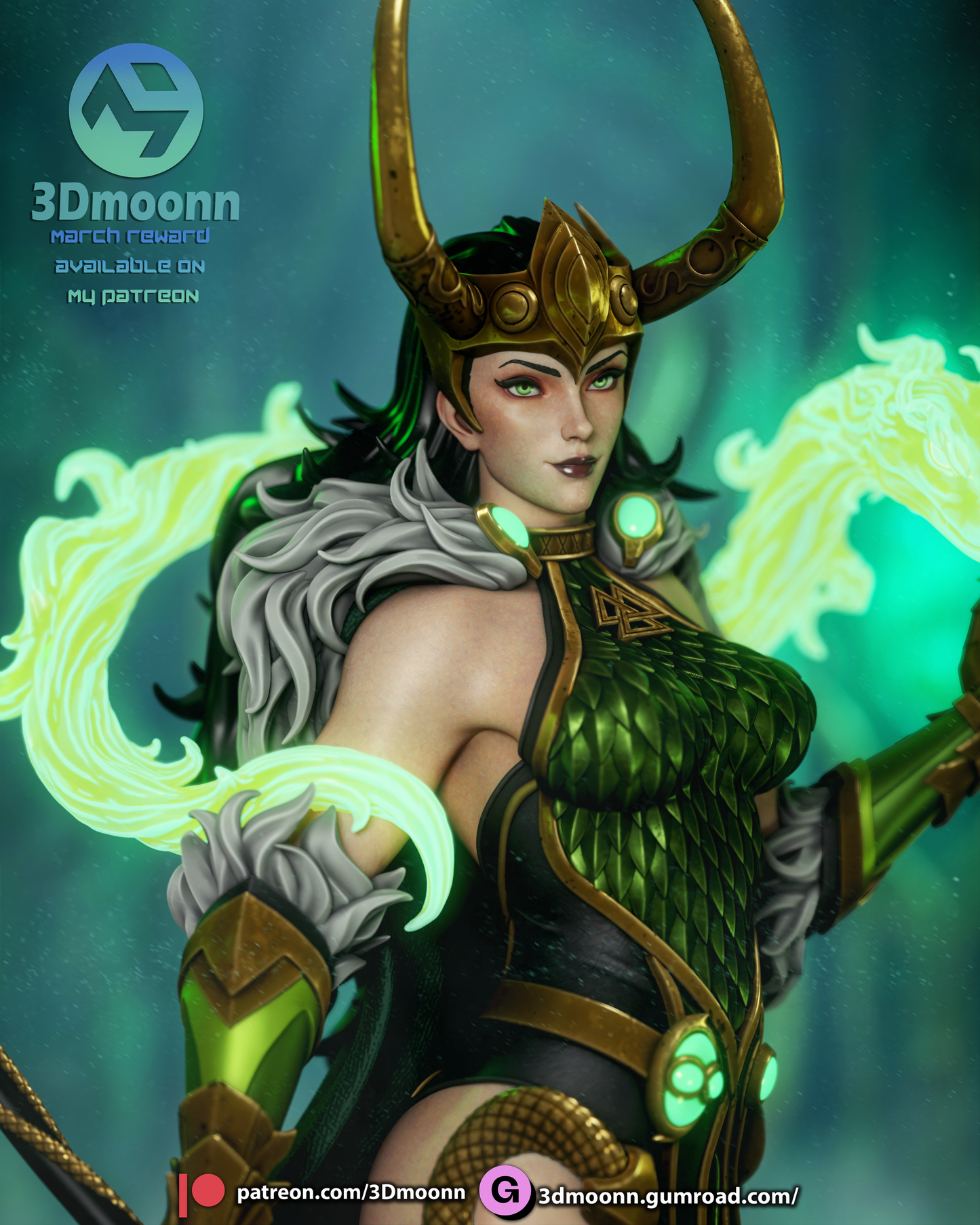 Lady Loki -3d Printed model kit (Fan Art)