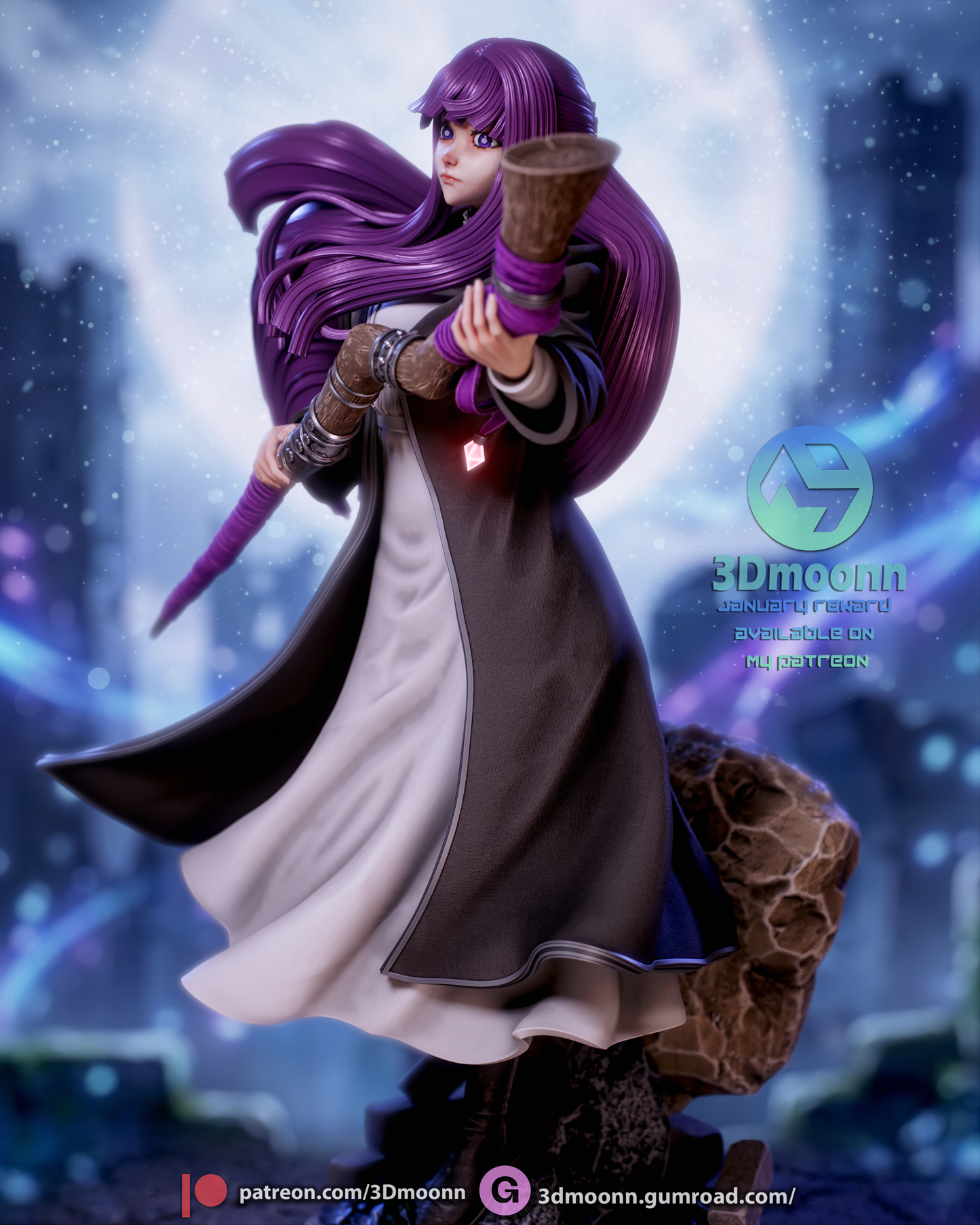 Fern (Sōsō no Frieren) - 3d Printed 1:6 model kit (Fan Art)