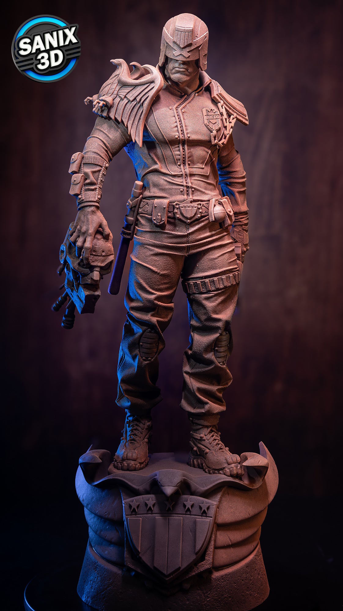 Judge Dredd 3D Printed Model Statue - 10 & 6 Scale