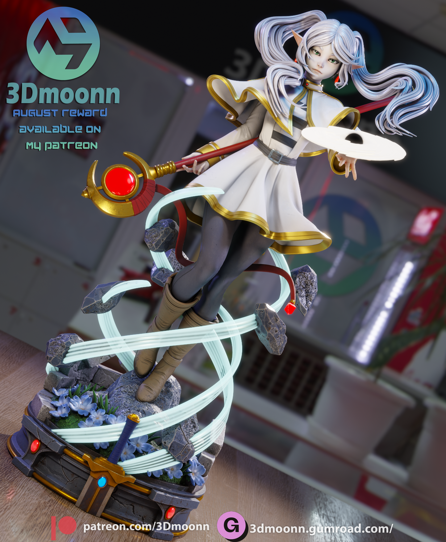 Frieren (Sōsō no Frieren) - 3d Printed 1:6 model kit (Fan Art)
