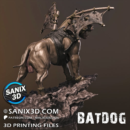 Bat Dog 3D Printed Kit - Unpainted and Unassembled