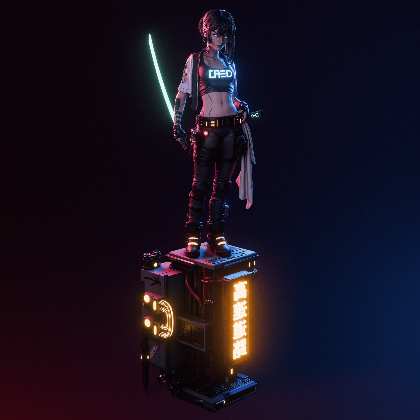 Cyber Samurai - 3D Printed Model Kit - 1:6 scale