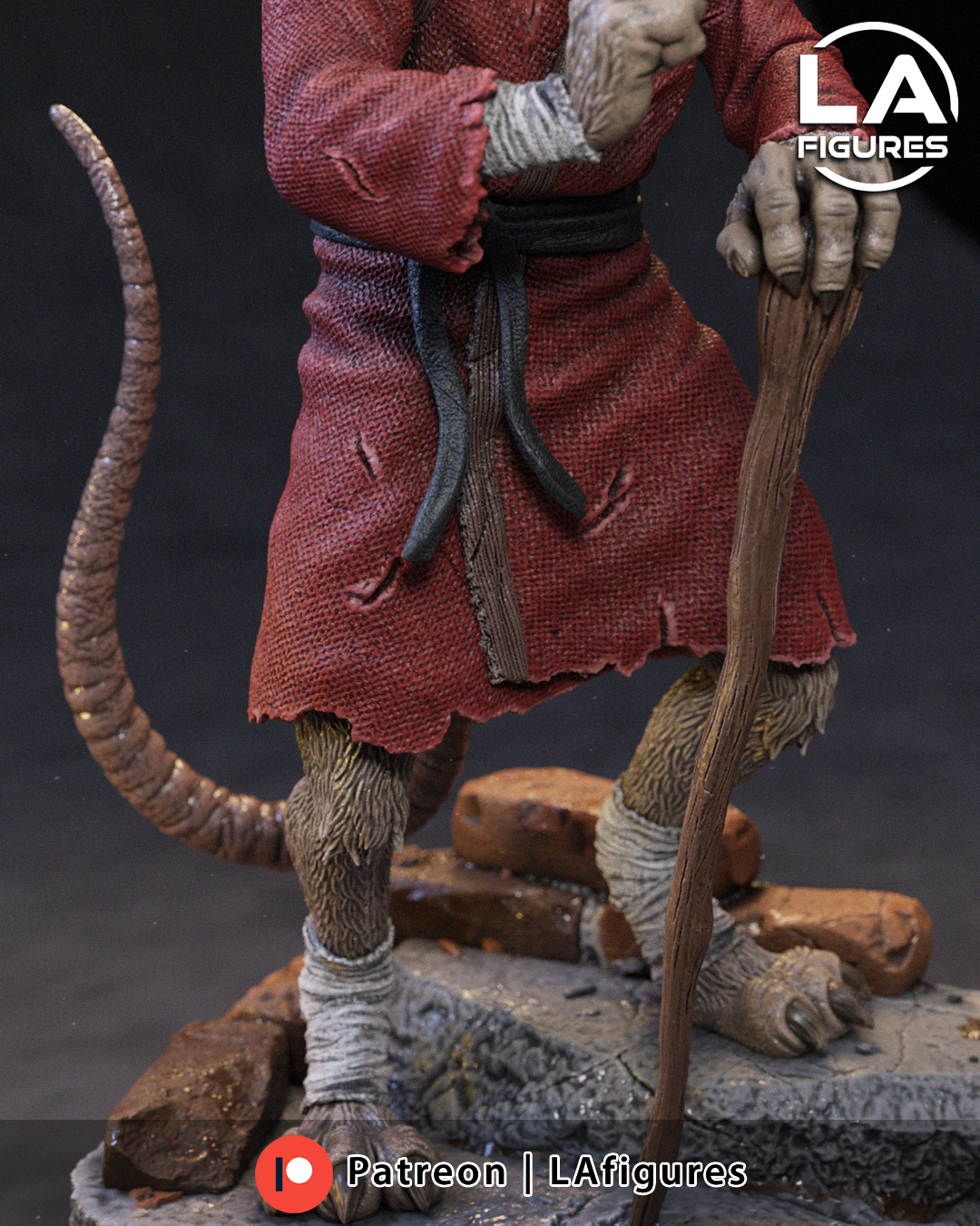 Splinter (TMNT) Statue - Fan Art 10 or 6 Scale - 3D Print Kit