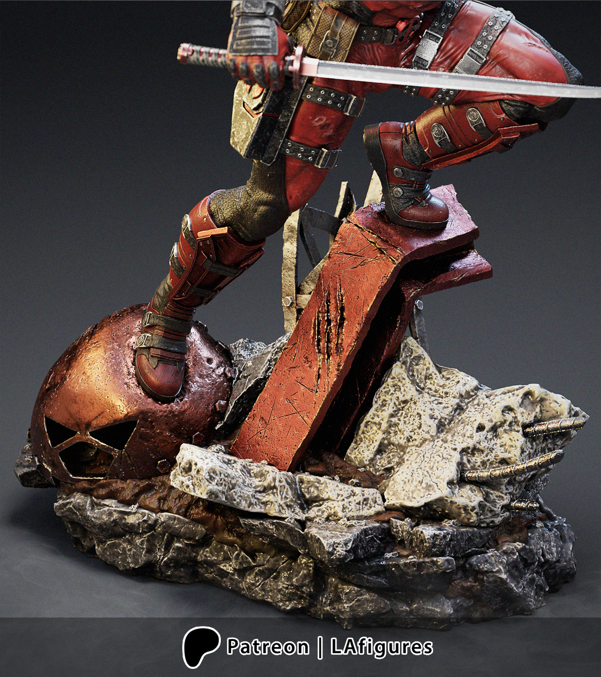 Deadpool (3D Printed) Fan Art - Various Scales - LA Figures