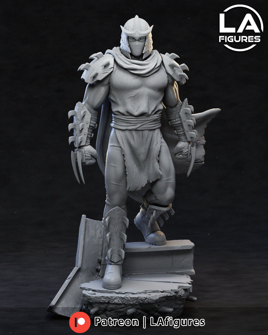 Shredder (TMNT) Statue - Fan Art 10 Scale (222mm) 3D Print Kit