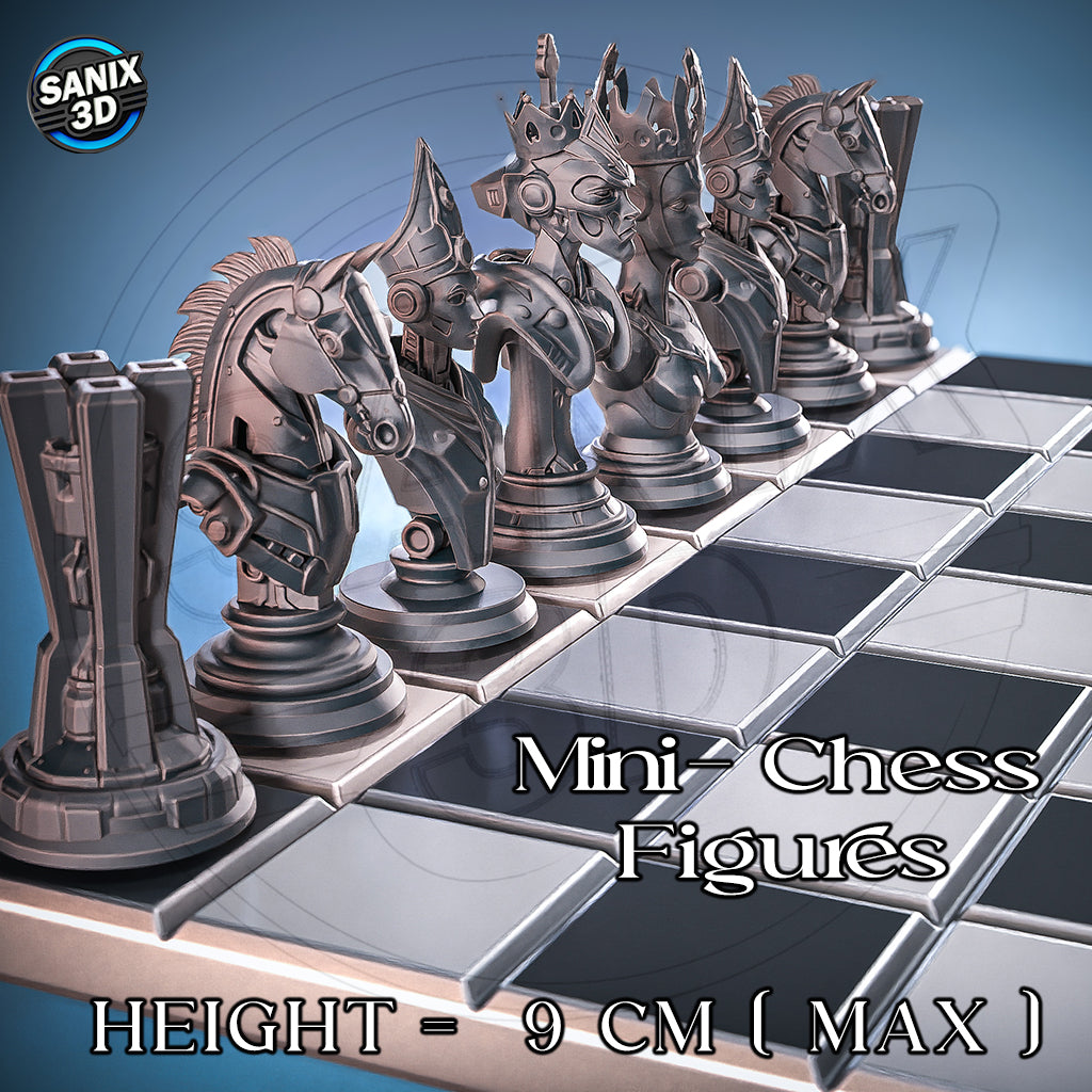 SCI FI CHESS SET - 3D Printed Resin Set