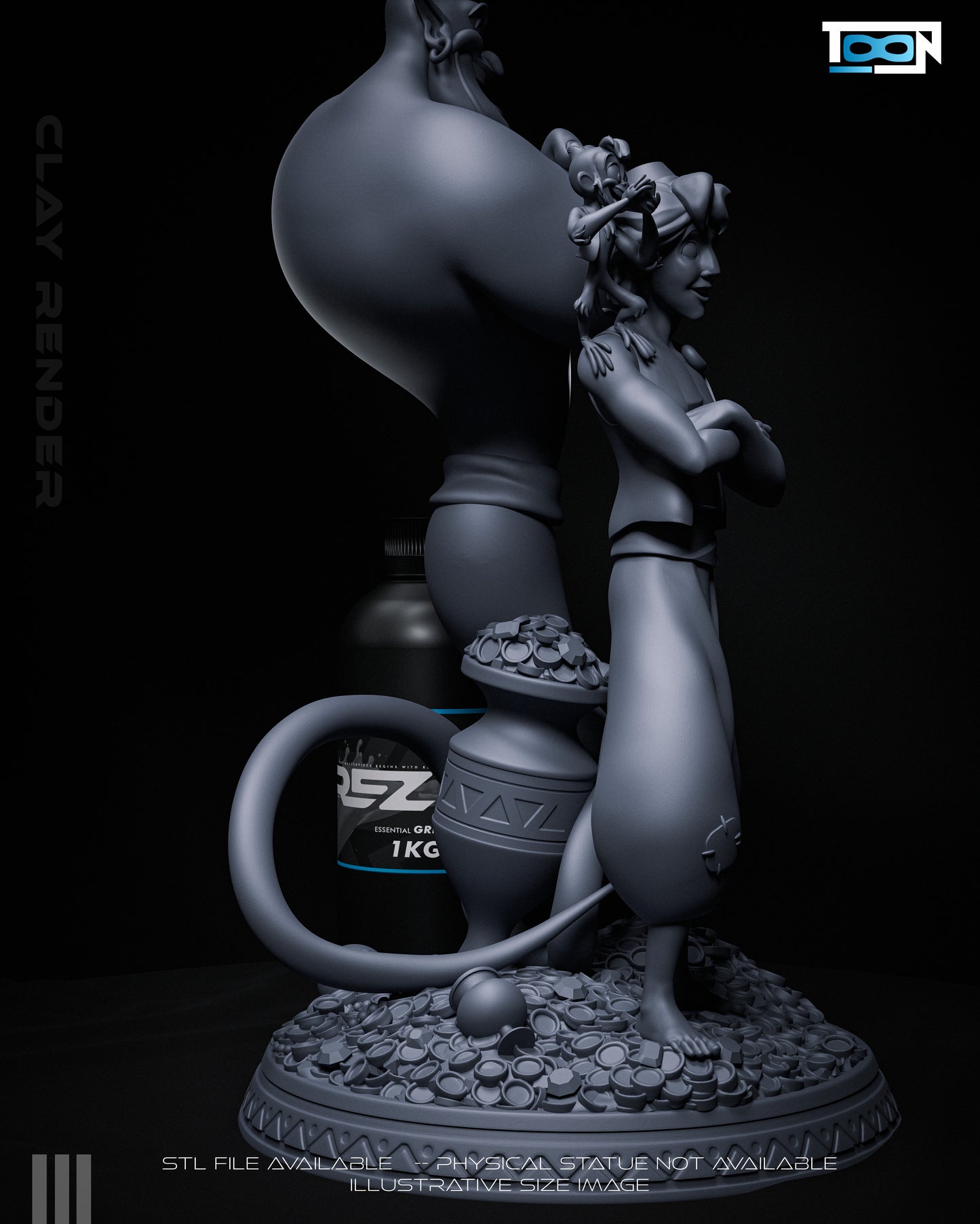 Aladdin & Genie 3D Printed Model Kit - 6 Scale