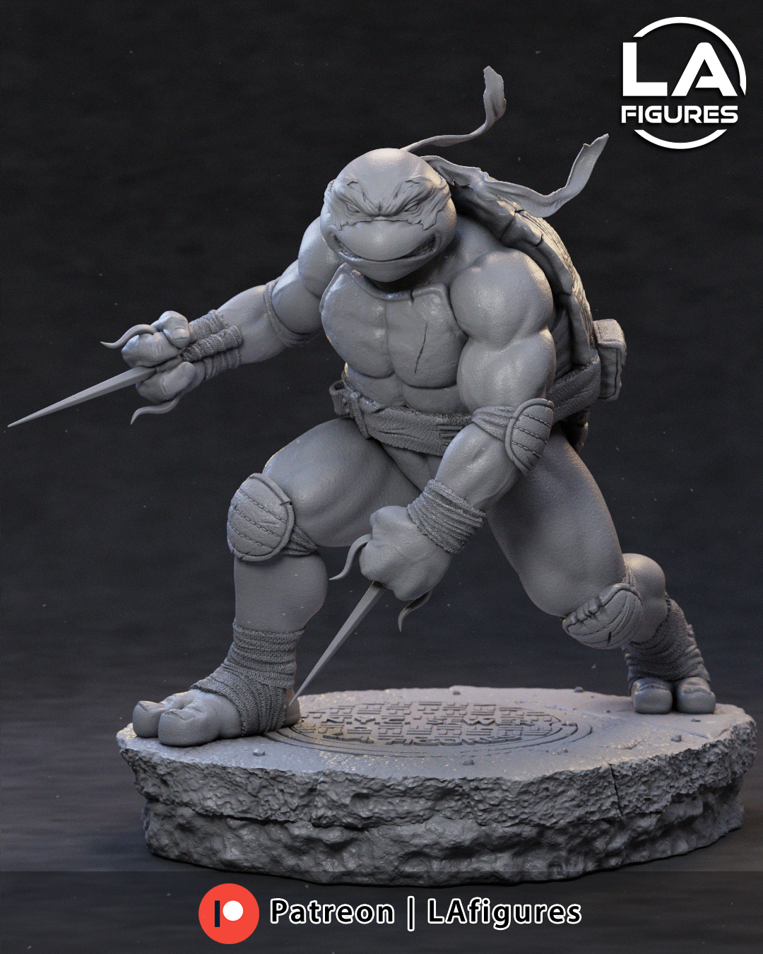 Raphael (TMNT) Statue - Fan Art 10 Scale (164mm) 3D Print Kit
