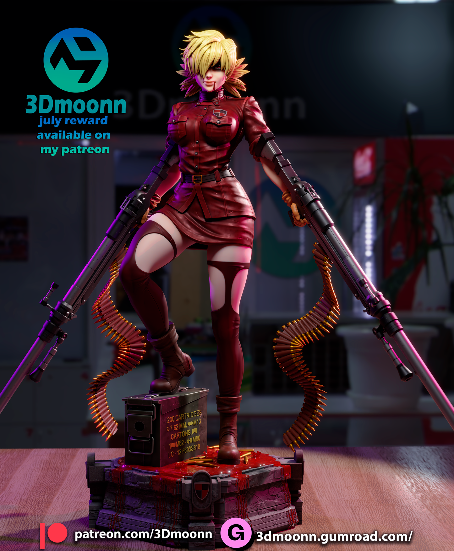 Seras Victoria (Hellsing) - 3d Printed 1:6 model kit