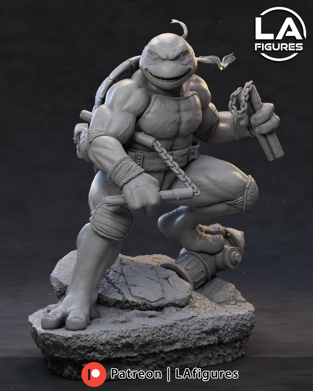 Michelangelo (TMNT) Statue - Fan Art 10 Scale (167mm) 3D Print Kit