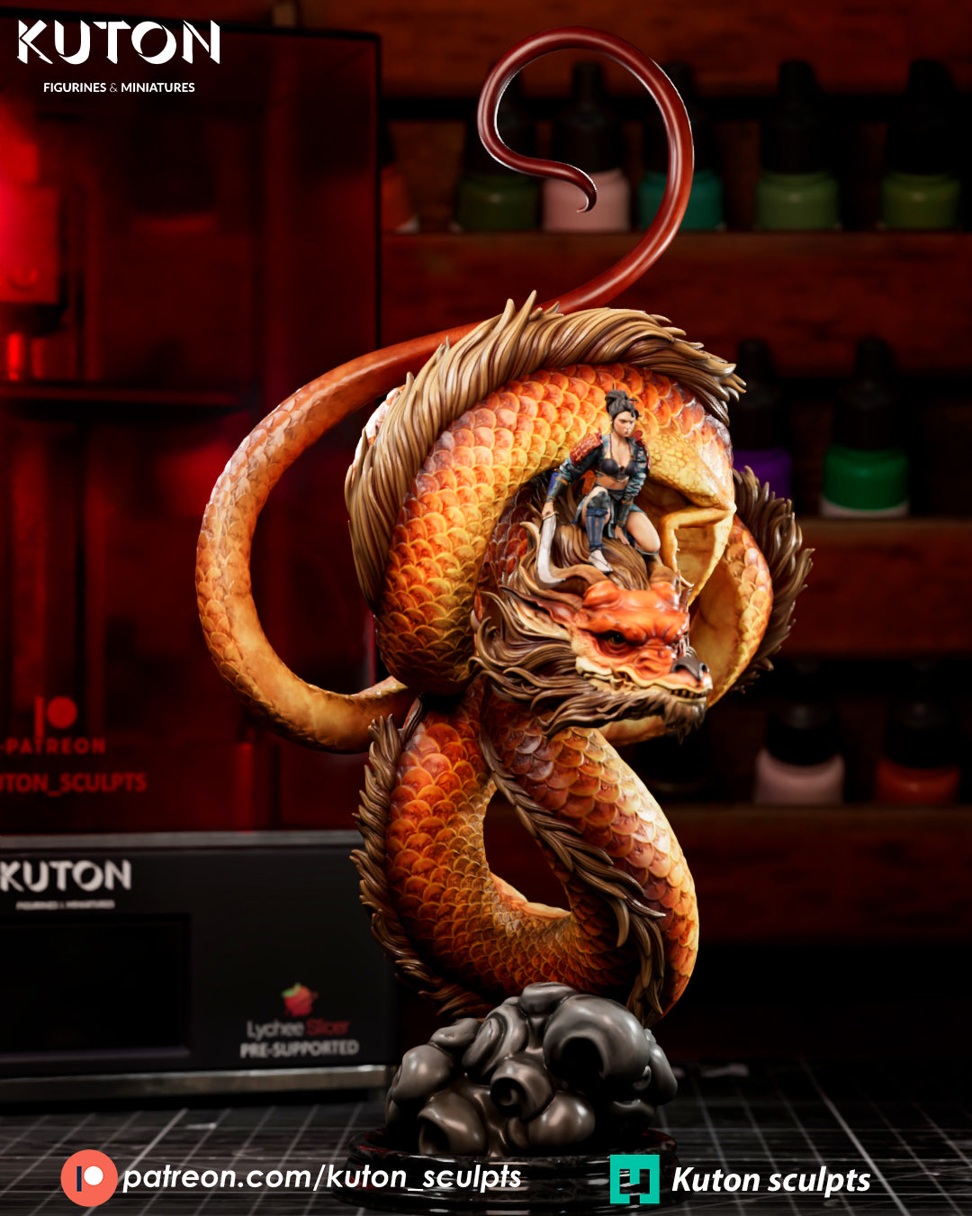 Ember Rider - 3D Printed Statue