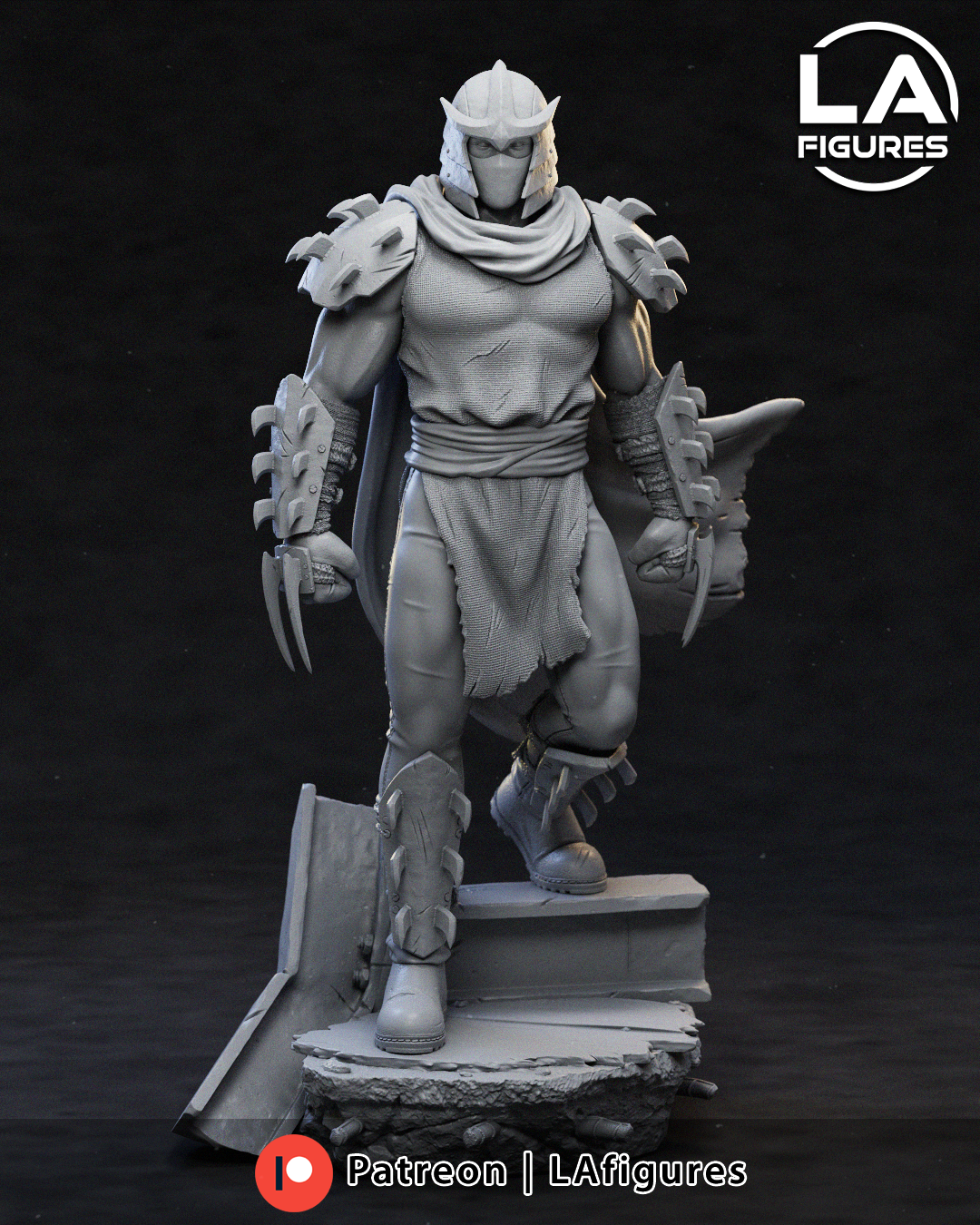 Shredder (TMNT) Statue - Fan Art 12/10/8/6 scale 165 - 370mm - 3D Print
