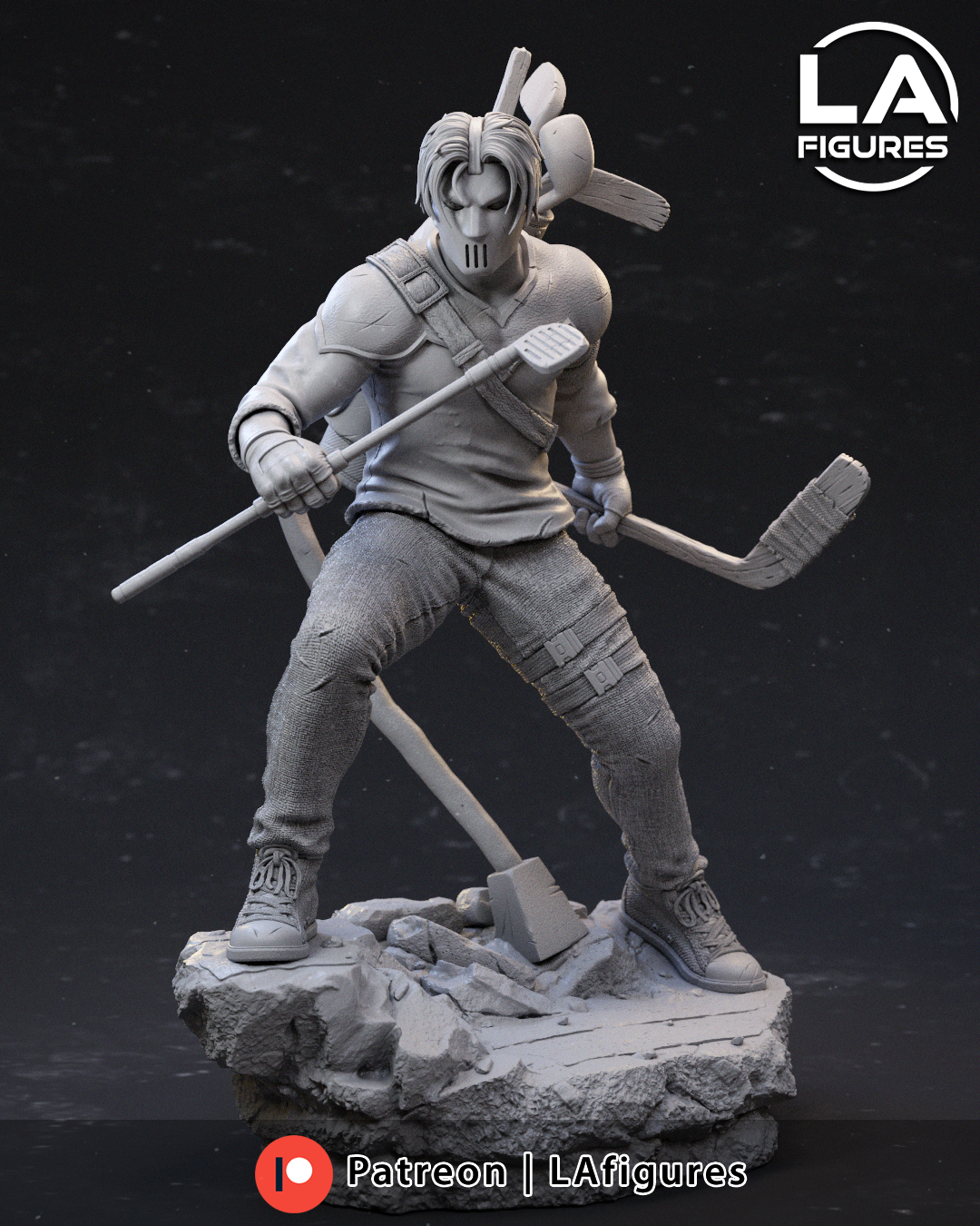 Casey Jones (TMNT) Statue - Fan Art 10 Scale (205mm) 3D Print Kit