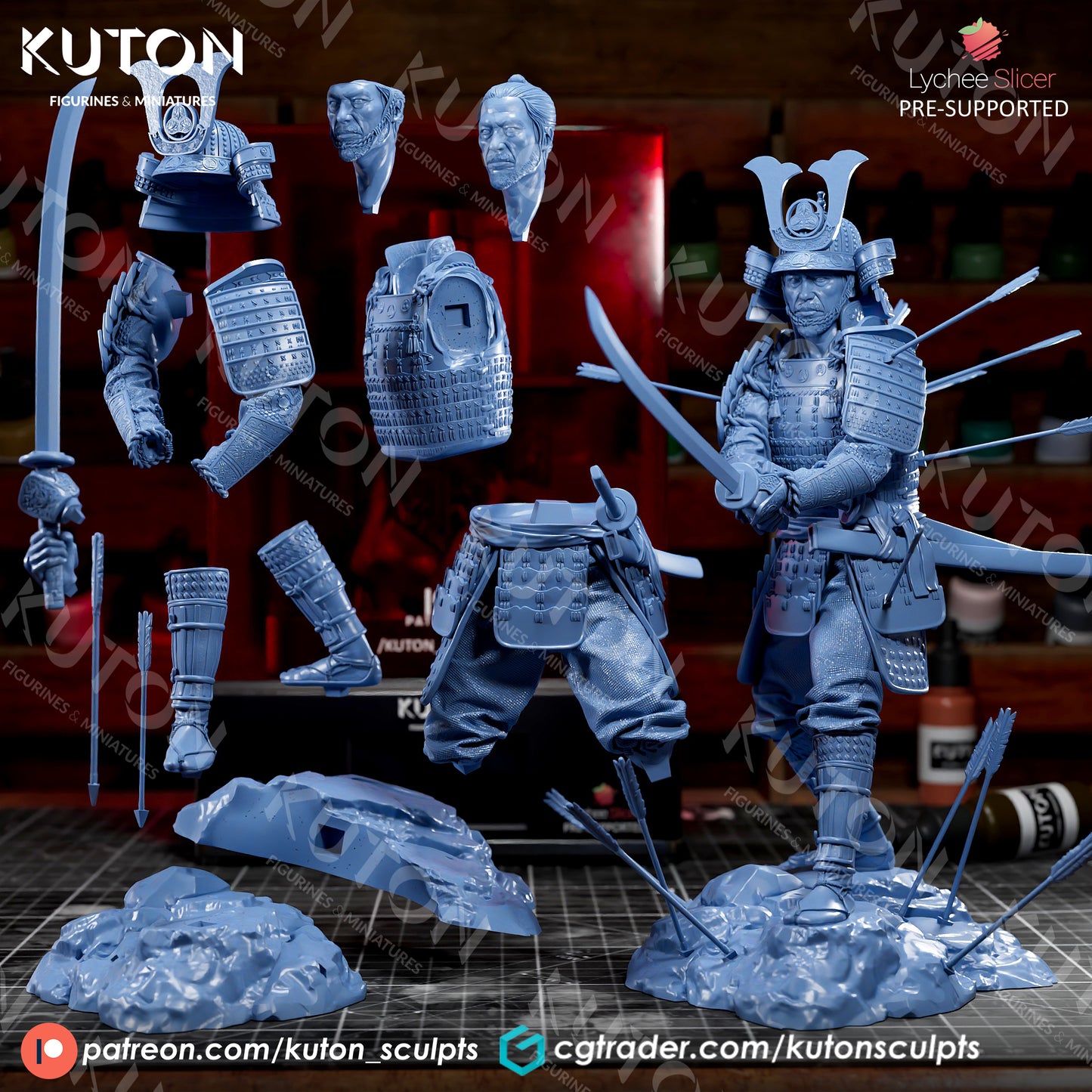 Yoshii Toranaga (Samurai) 3D Printed model various scales - Fan Art