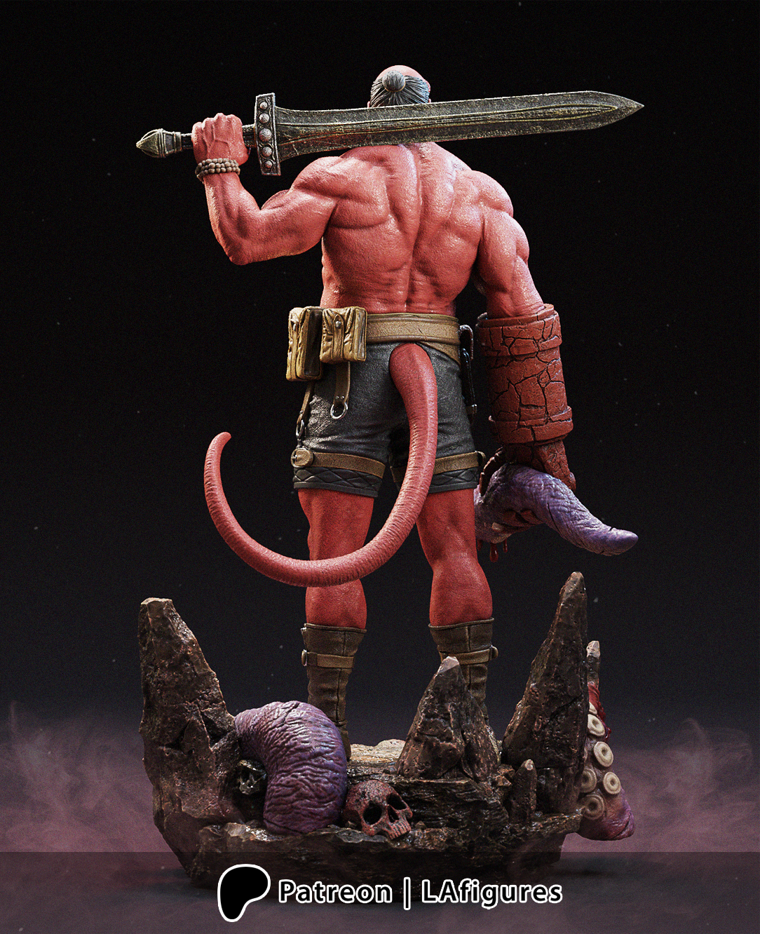 Hellboy (Sculpt) 3D Print Fan Art - 10 Scale - LA Figures