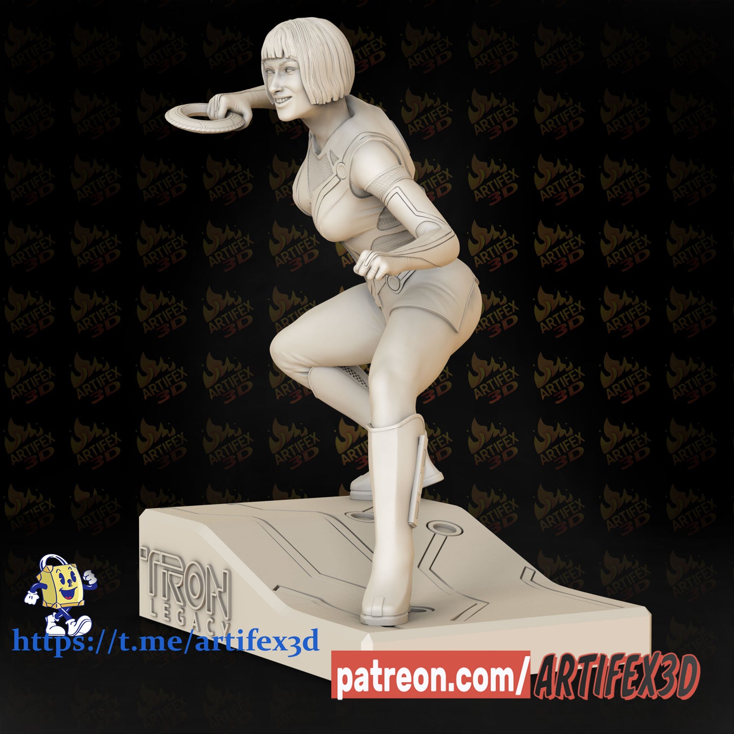 Quorra (Tron) - 3D Print - Fan Art - 180mm
