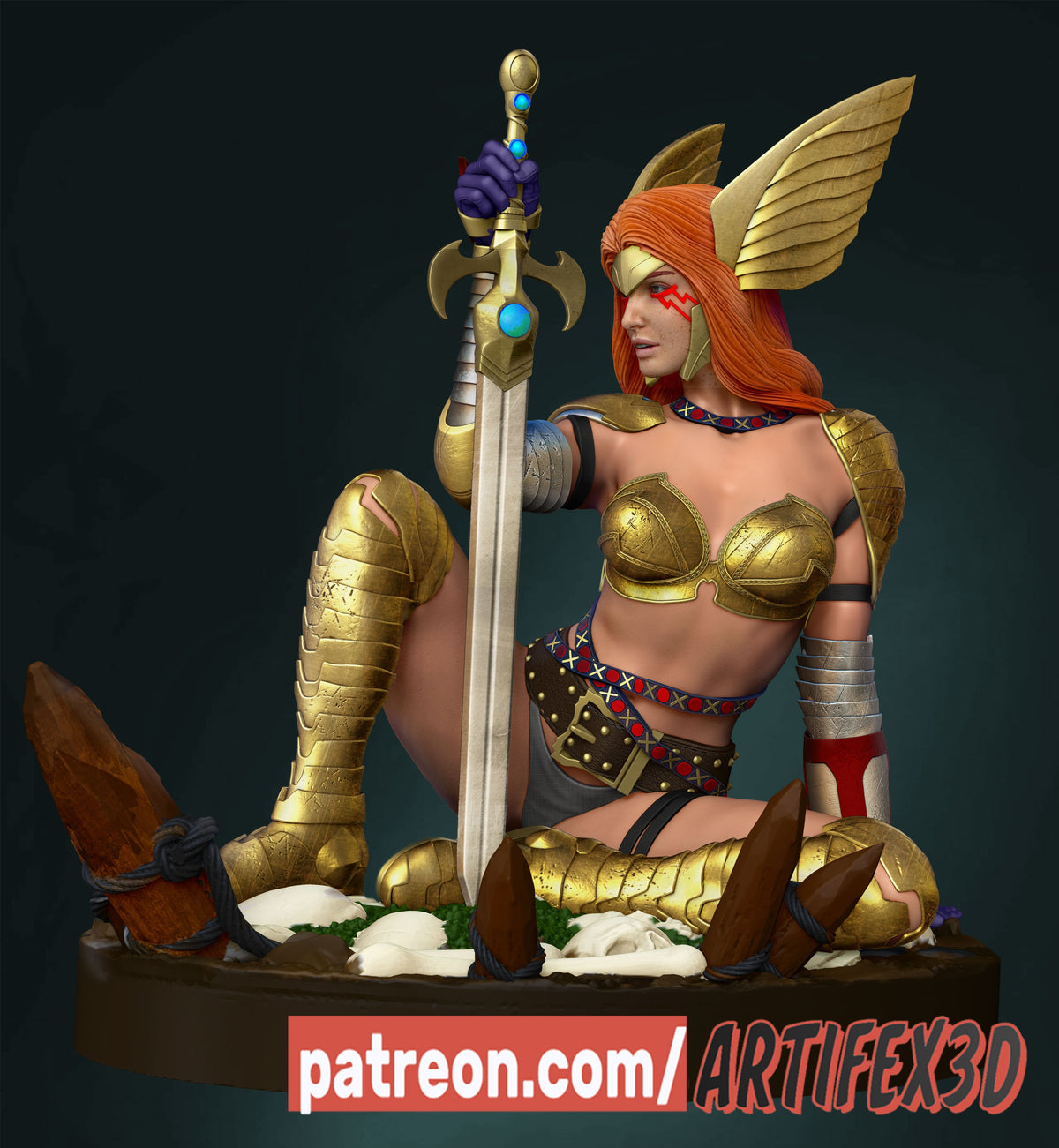 Angela 3D Printed model - Fan Art, SFW/NSFW 75mm or 180mm