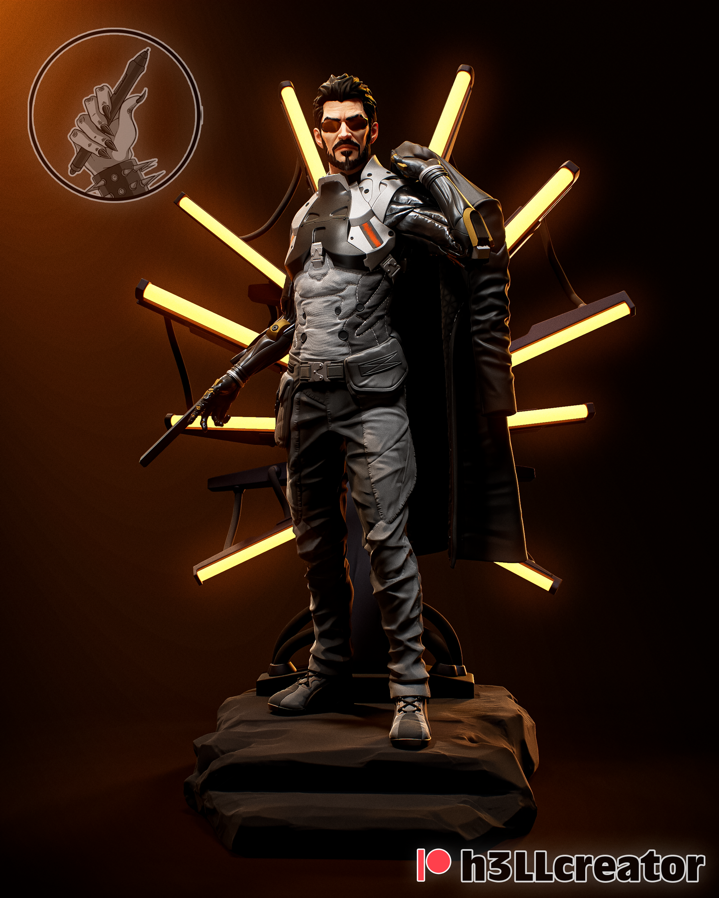 Adam Jenson -3D Printed Statue Model Kit