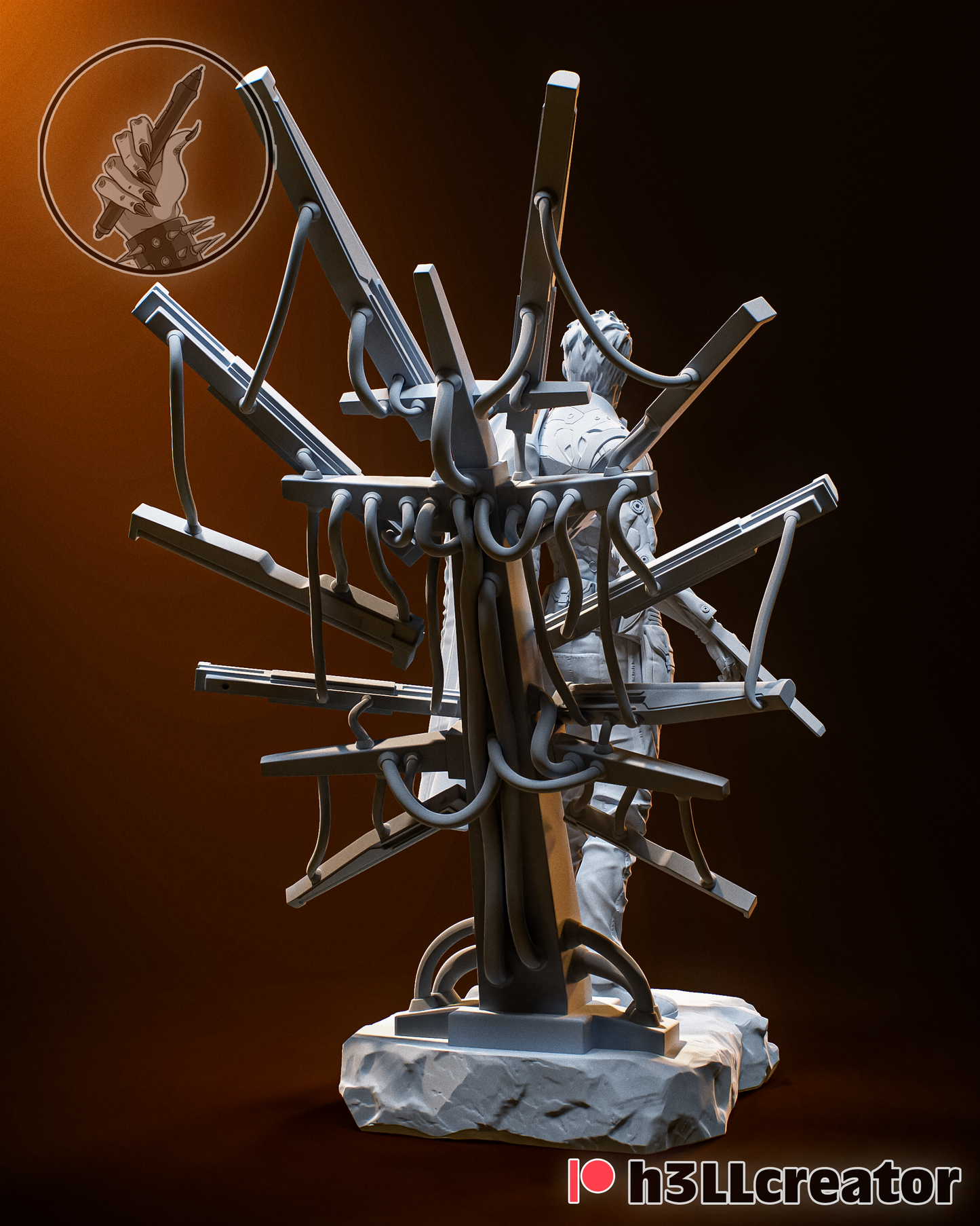 Adam Jenson -3D Printed Statue Model Kit
