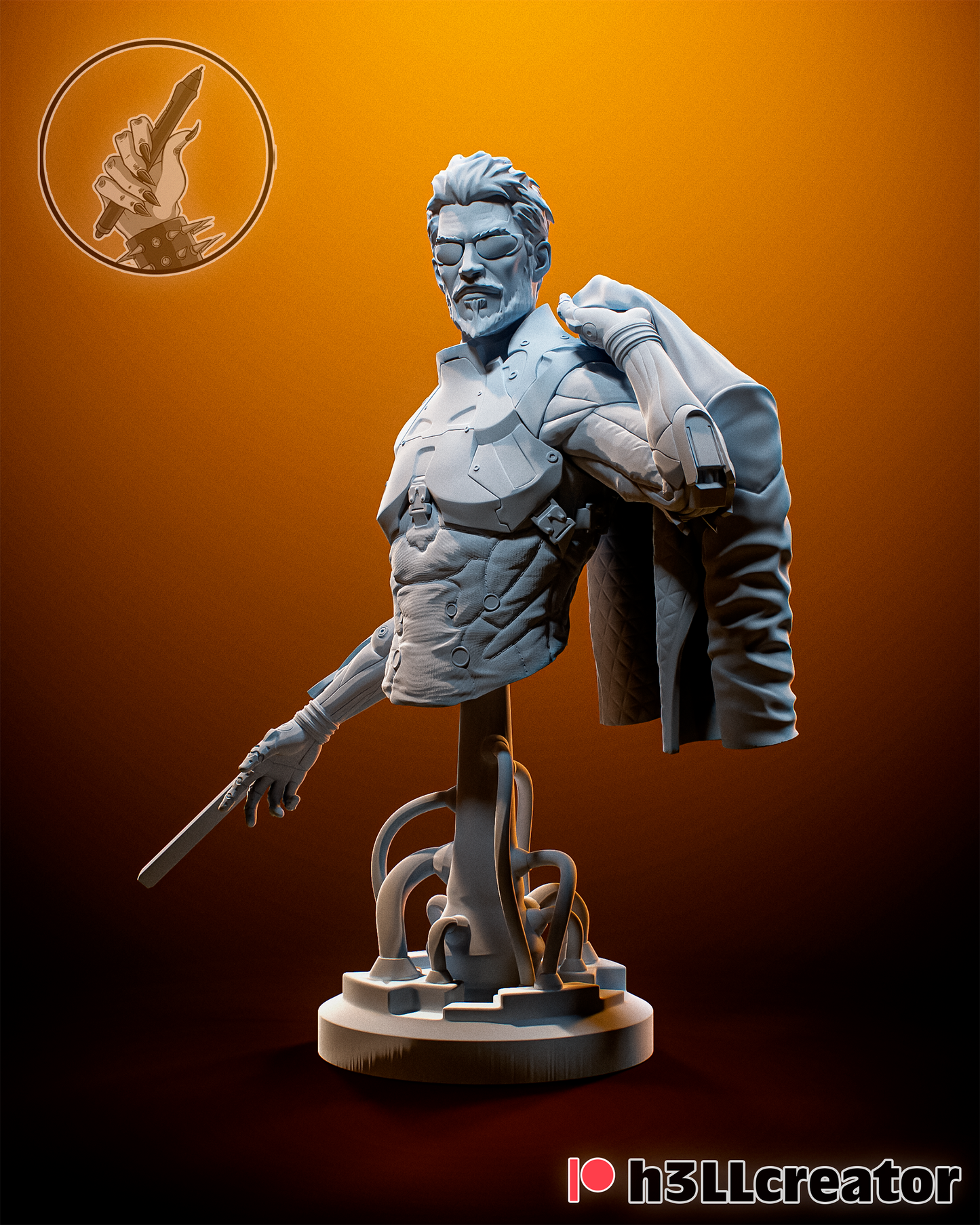 Adam Jenson -3D Printed Statue Model Kit