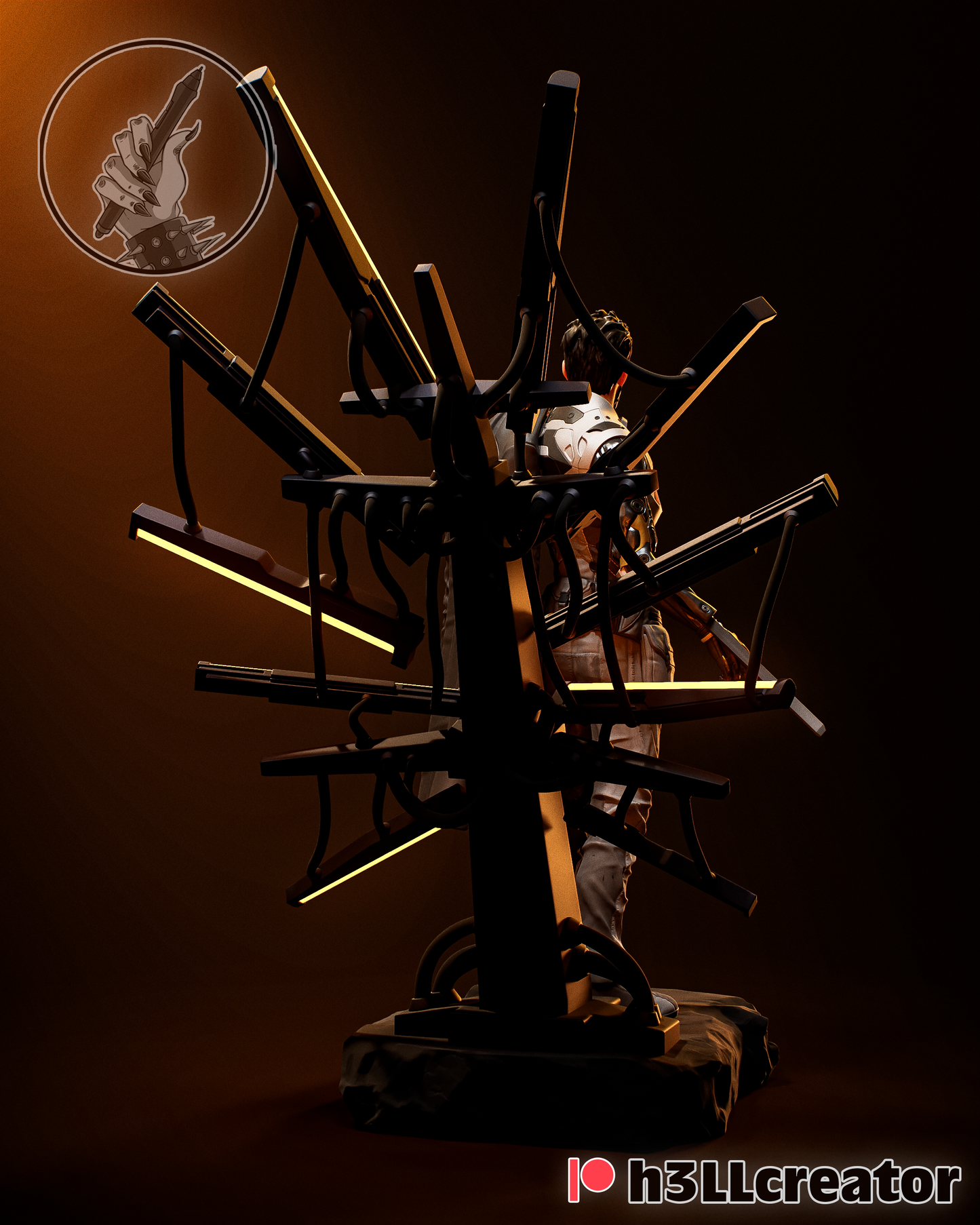 Adam Jenson -3D Printed Statue Model Kit