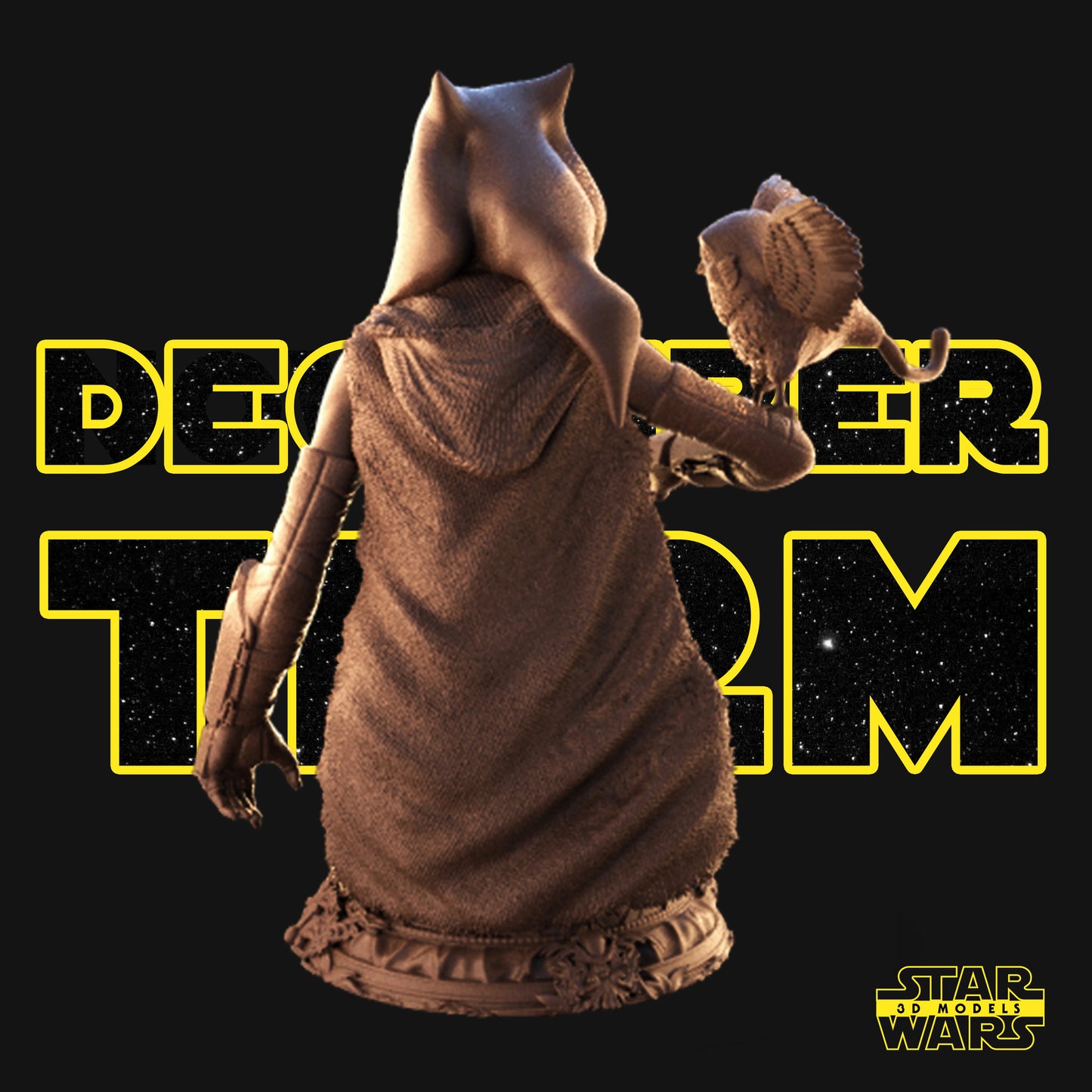 Ahsoka Bust (Fan Art) - Scales 1:4 or 1:8 (200mm or 100mm) - 3D Printed
