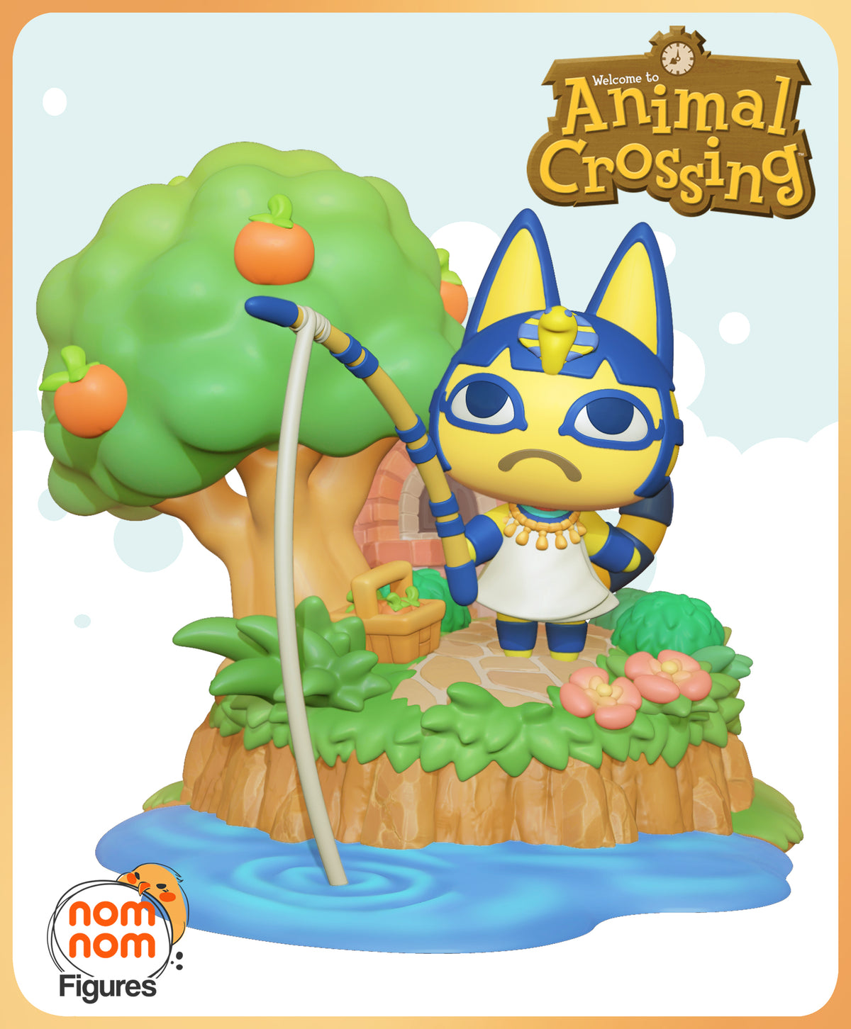 Chibi Ankha  (Animal Crossing) - 3D Print - Model Kit - (Nom Nom)