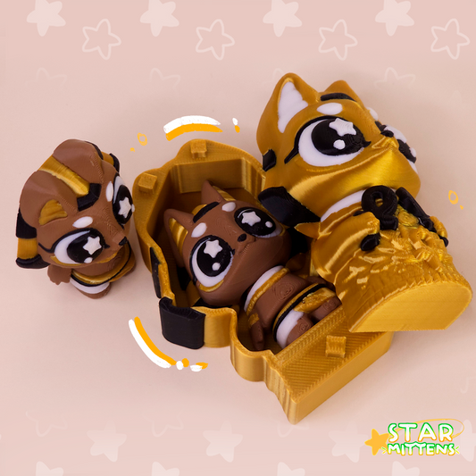 StarMittens Anubis and Sarcophagus Flexi Fidget