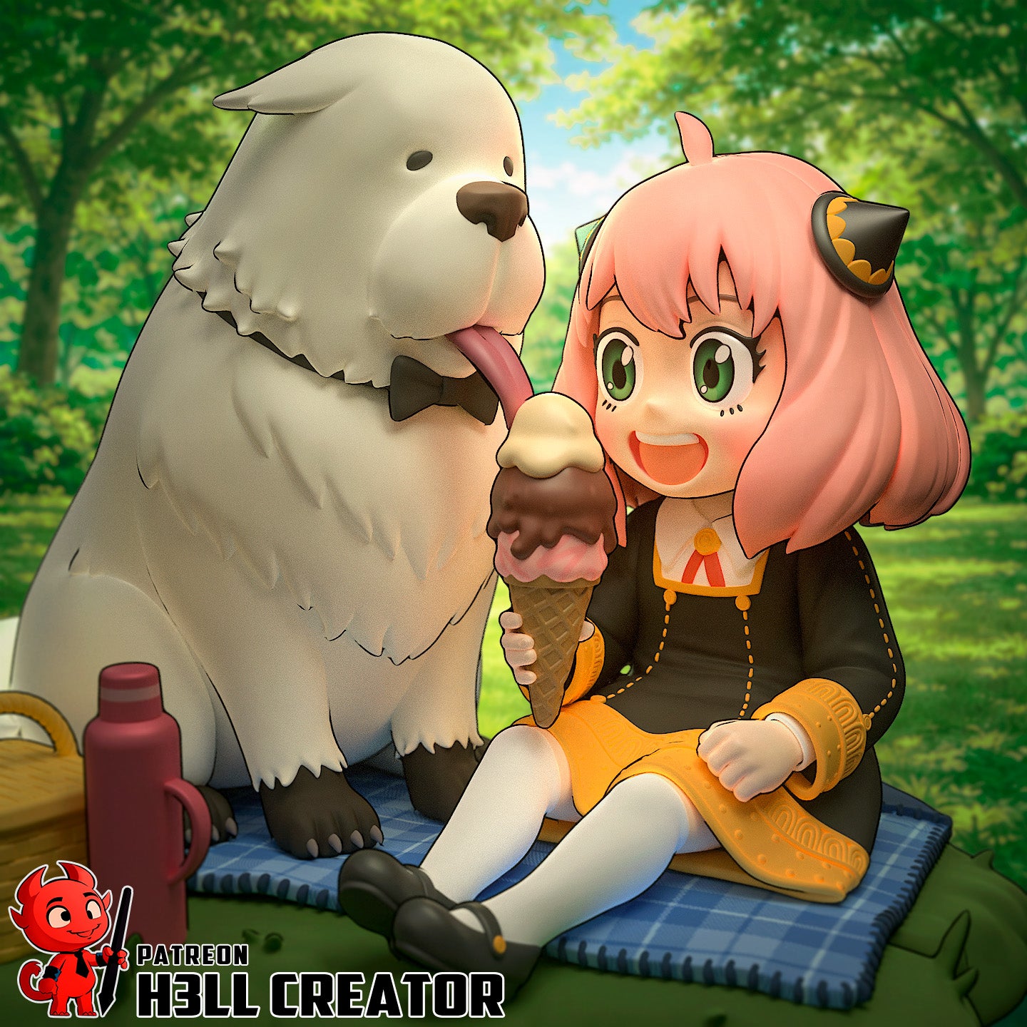 Anya (Spy X Family) - 3D Printed Model Kit