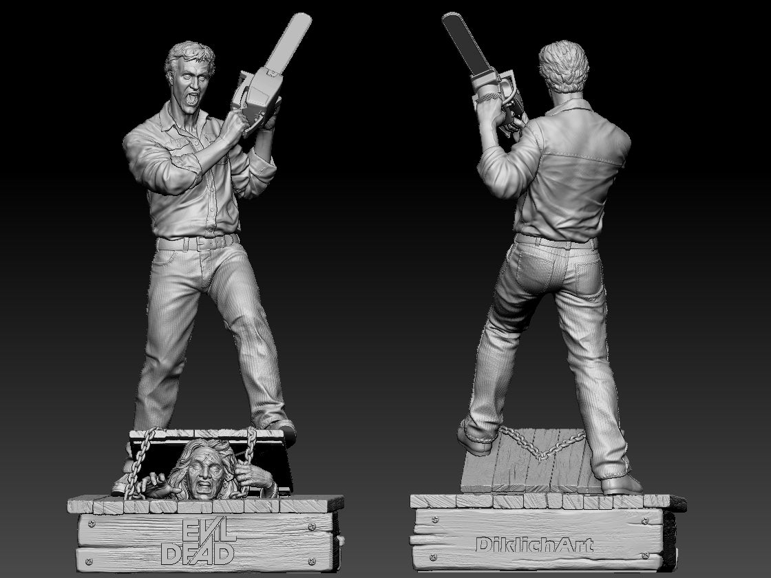 Ash - Evil Dead -3D Printed Statue Model - 300mm