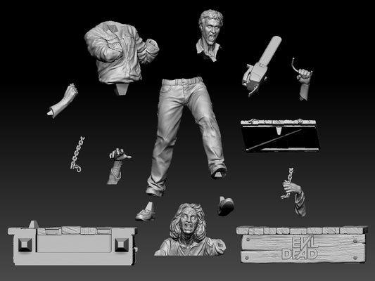 Ash - Evil Dead -3D Printed Statue Model - 300mm