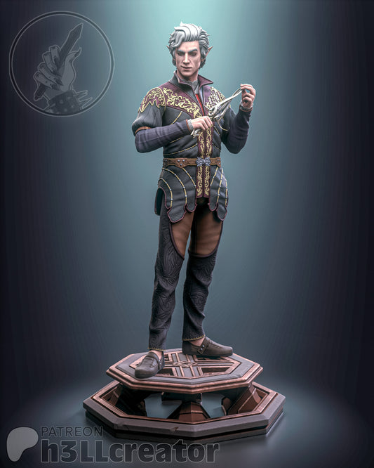 Astarion - (Balders Gate) 3D Printed Bust and Statue Model Kit - 12 Scale