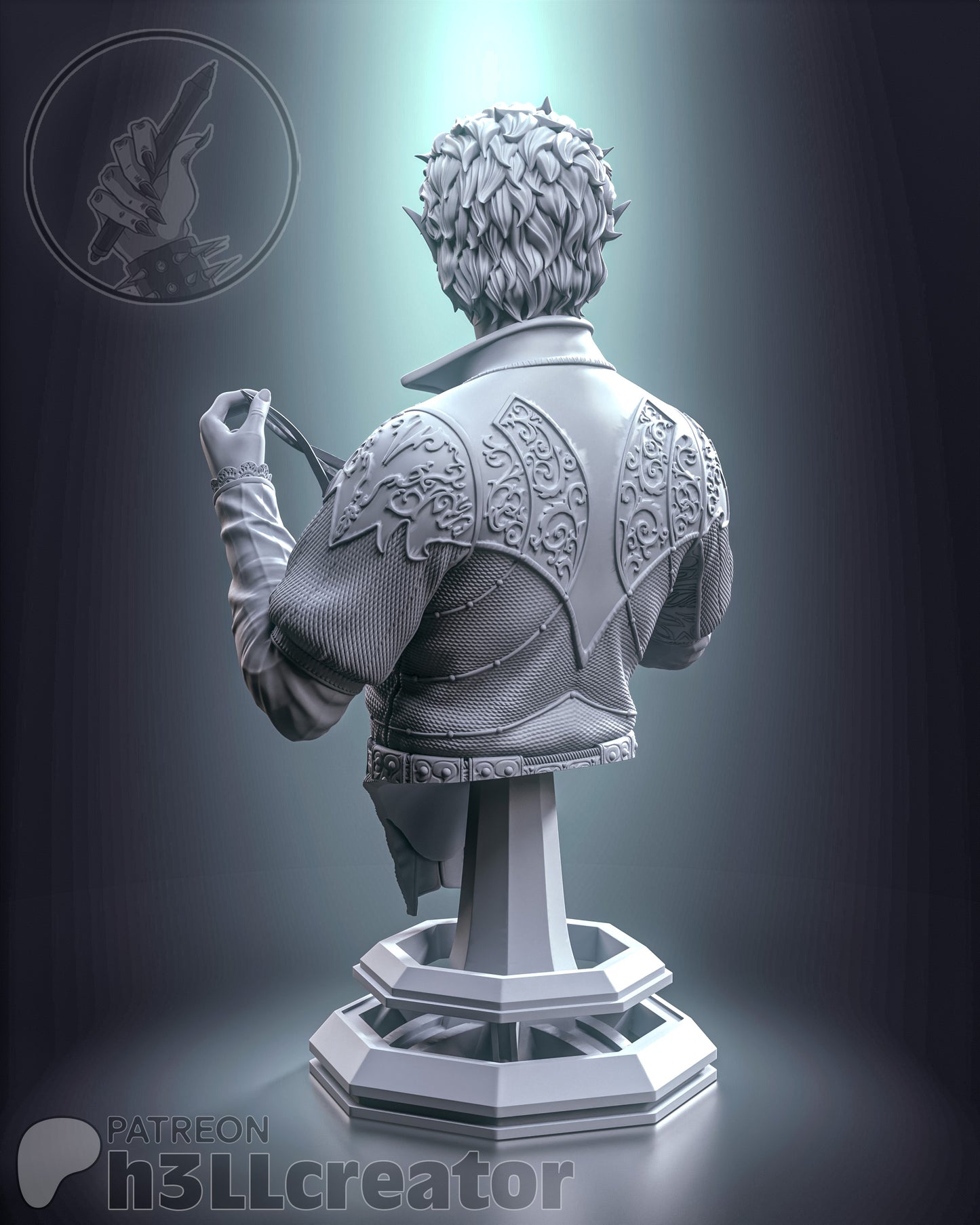 Astarion - (Balders Gate) 3D Printed Bust and Statue Model Kit - 12 Scale