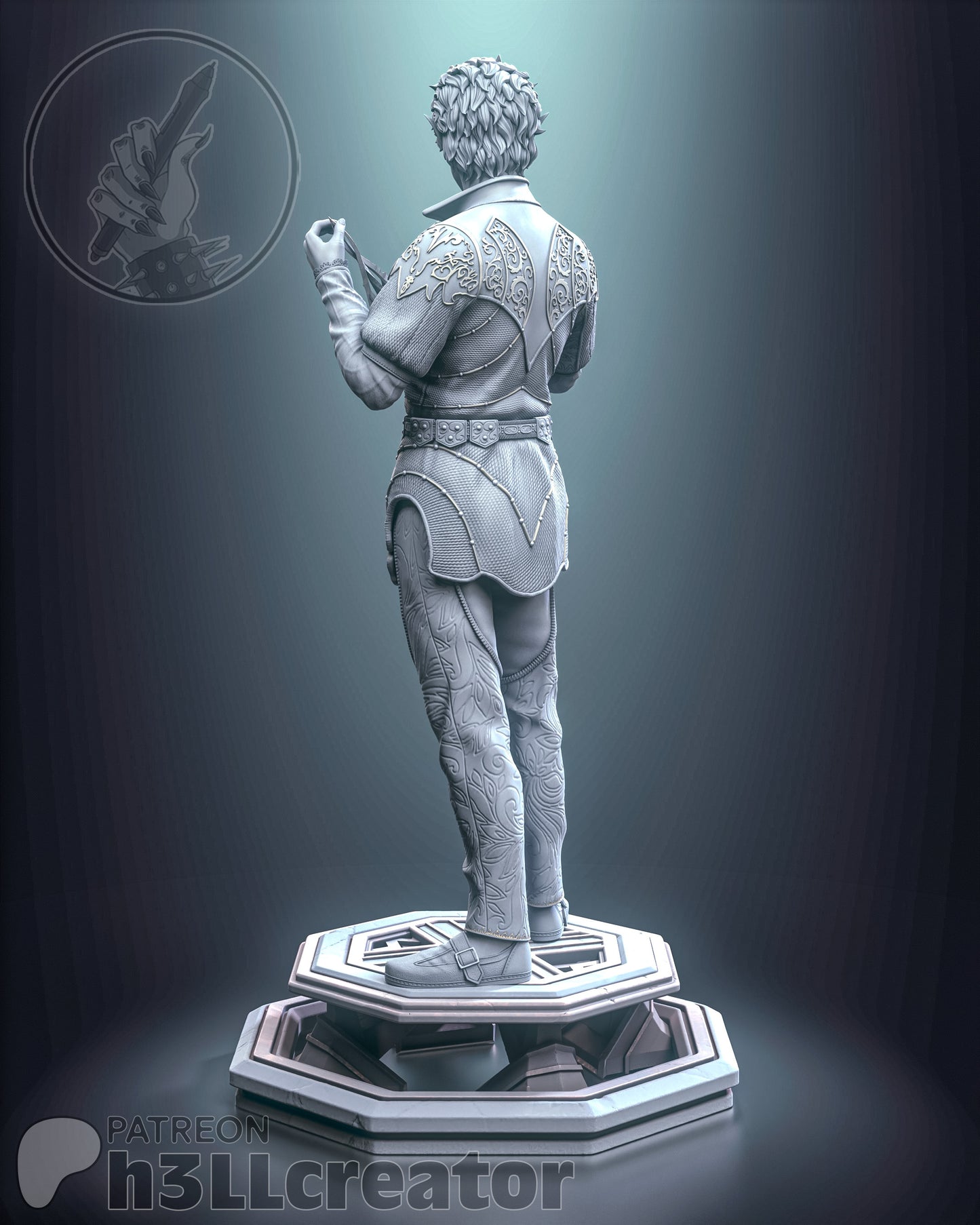 Astarion - (Balders Gate) 3D Printed Bust and Statue Model Kit - 12 Scale