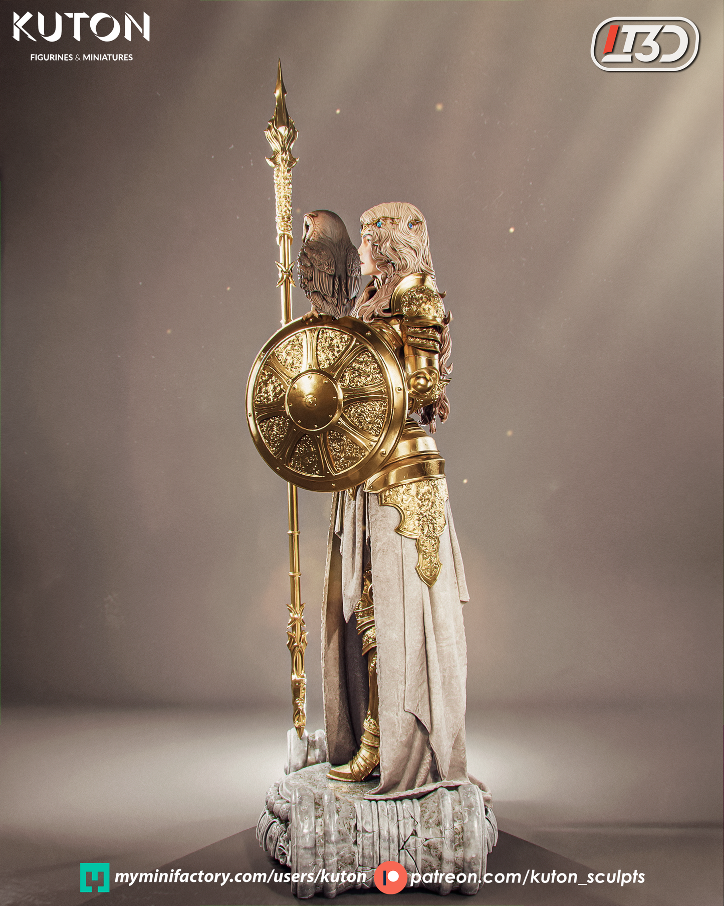 Aurelia 3D printed Model Kit - 10 Scale Statue