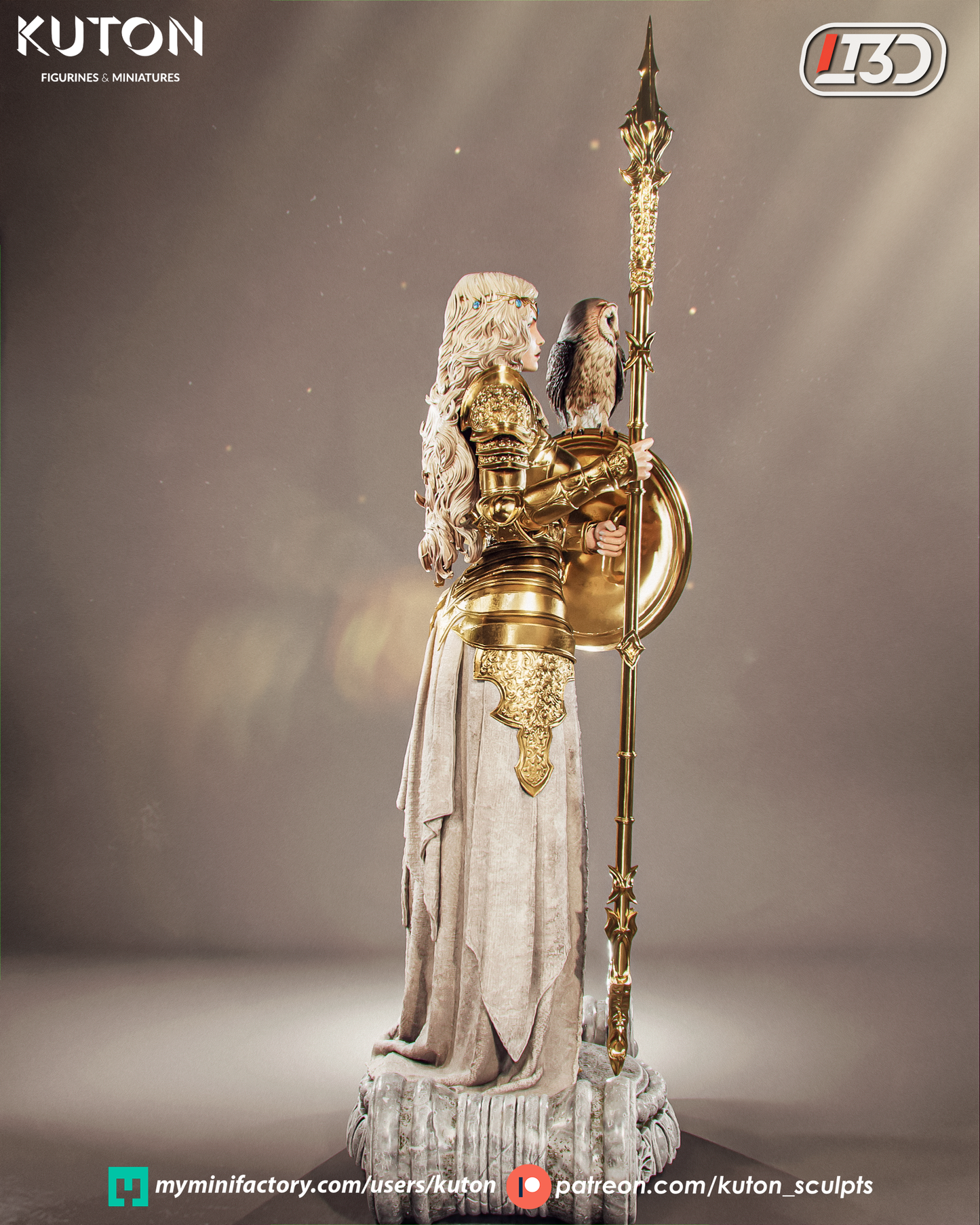 Aurelia 3D printed Model Kit - 10 Scale Statue