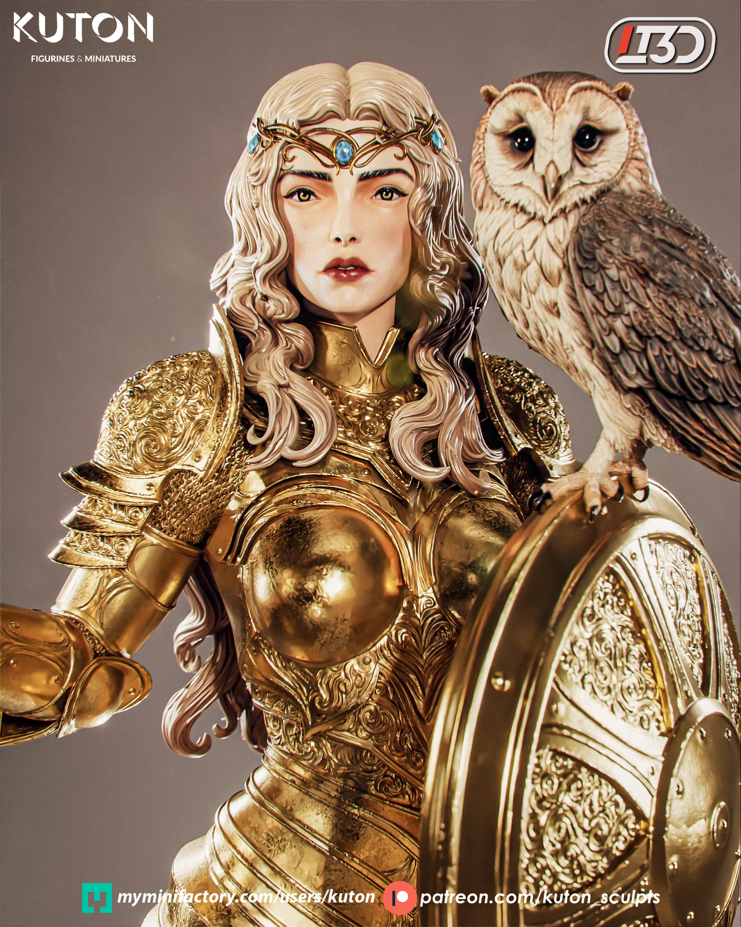 Aurelia 3D printed Model Kit - 10 Scale Statue