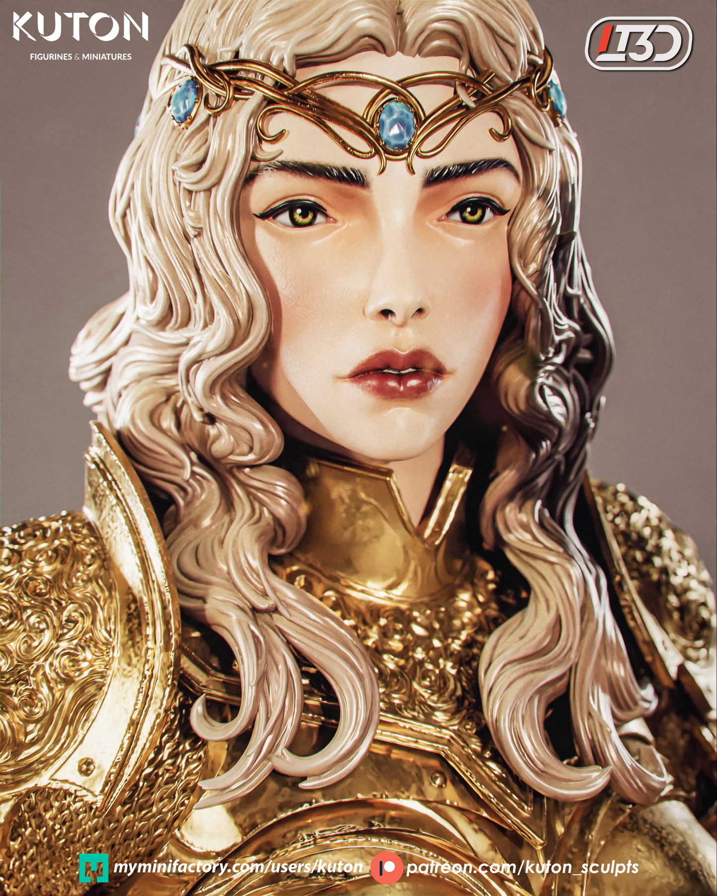 Aurelia 3D printed Model Kit - 10 Scale Statue
