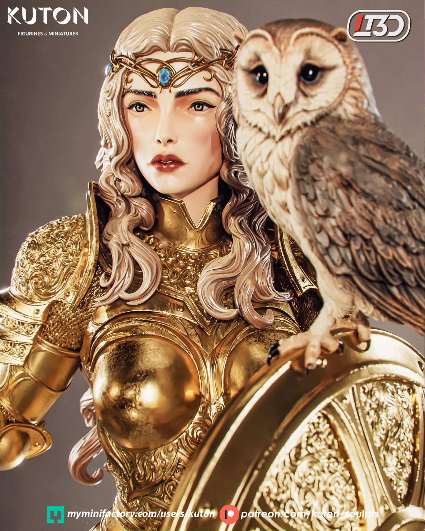 Aurelia 3D printed Model Kit - 10 Scale Statue